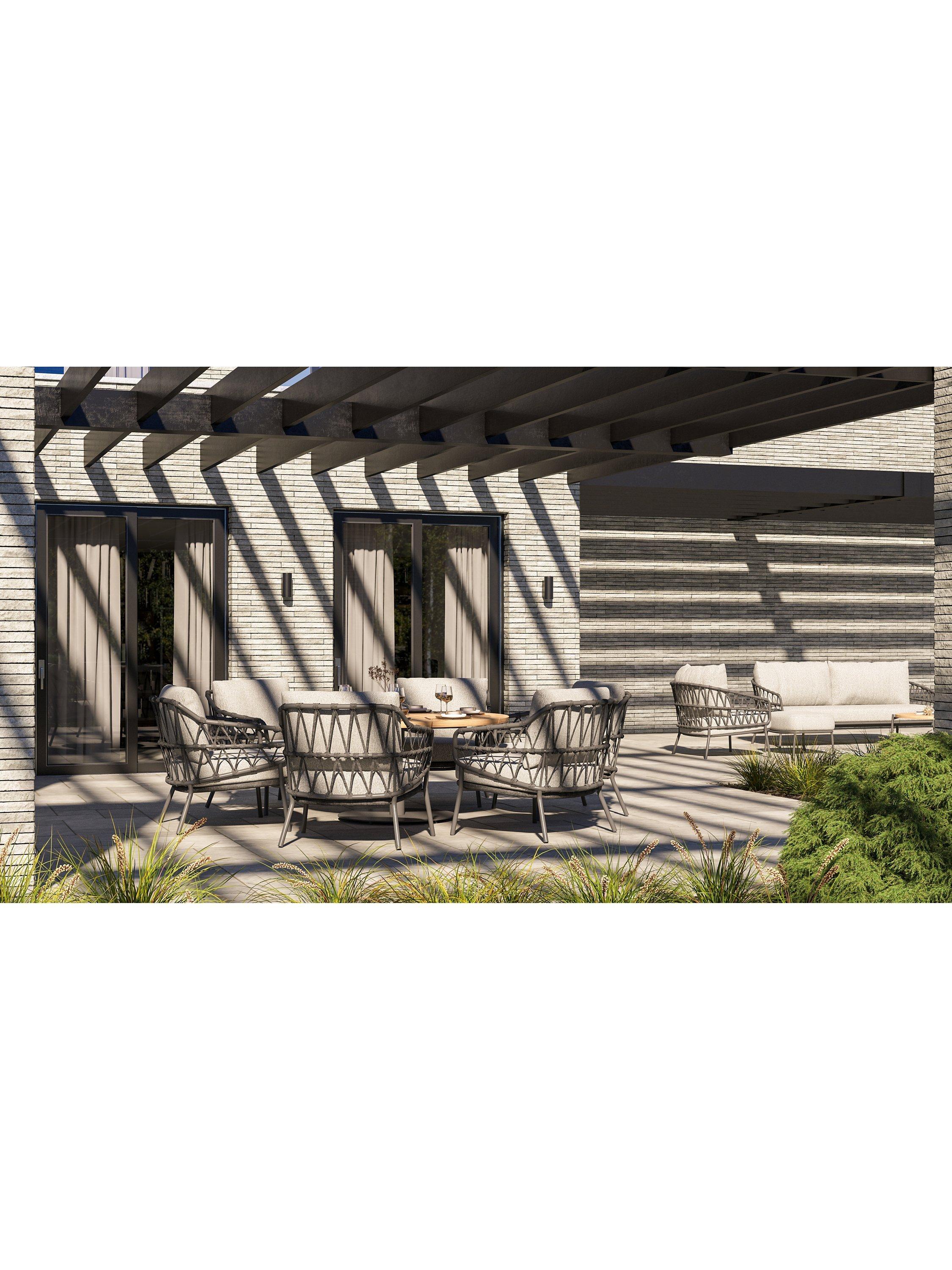 4 Seasons Outdoor Calpi Low Dining with 160cm Saba Table