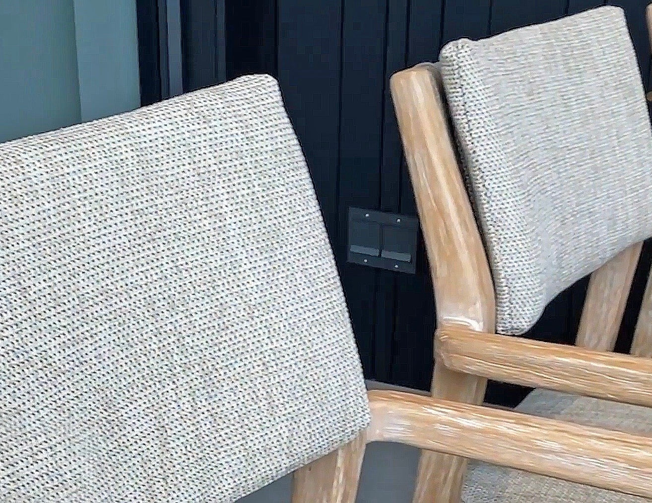 4 Season Outdoor Julia Stackable Dining Chair Teak Brushed With 2 Cushions