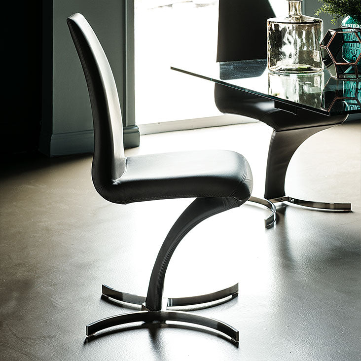 Betty Dining Chair_Chrome_Synthetic Leather_Canova