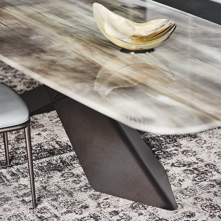 Cattelan Italia Tyron Crystalart Rectangular & Barrel-Shaped Dining Table