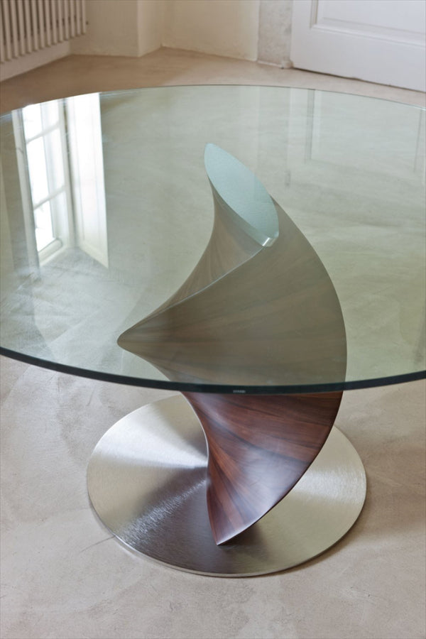 Porada Elika Elliptical Glass Dining Table