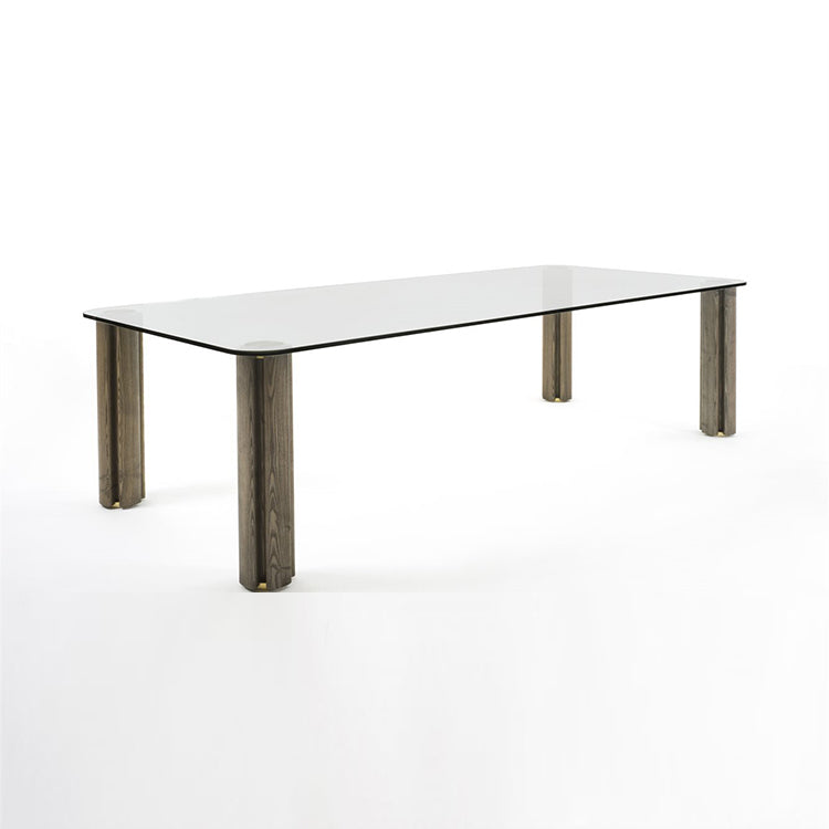 Porada Quadrifoglio Glass Dining Table