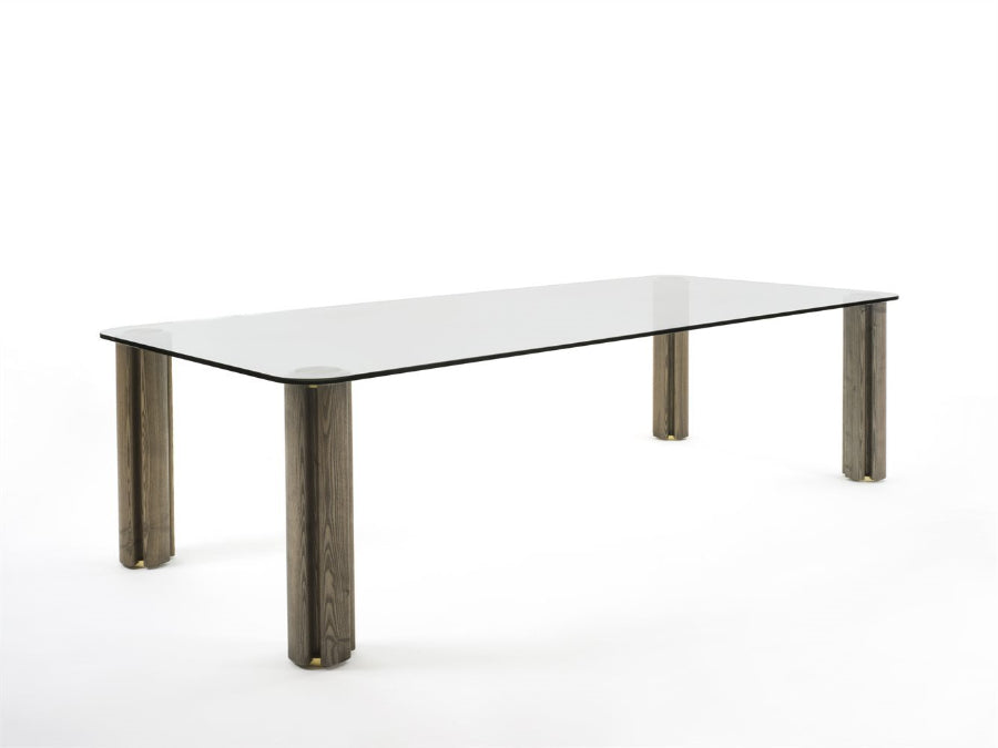 Porada Quadrifoglio Glass Dining Table