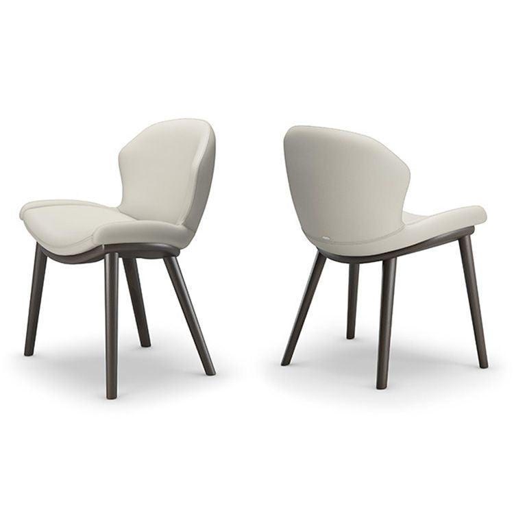 Cattelan Italia Rachel Wood Dining Armchair – Fabric, Micro Nubuk & Synthetic Leather