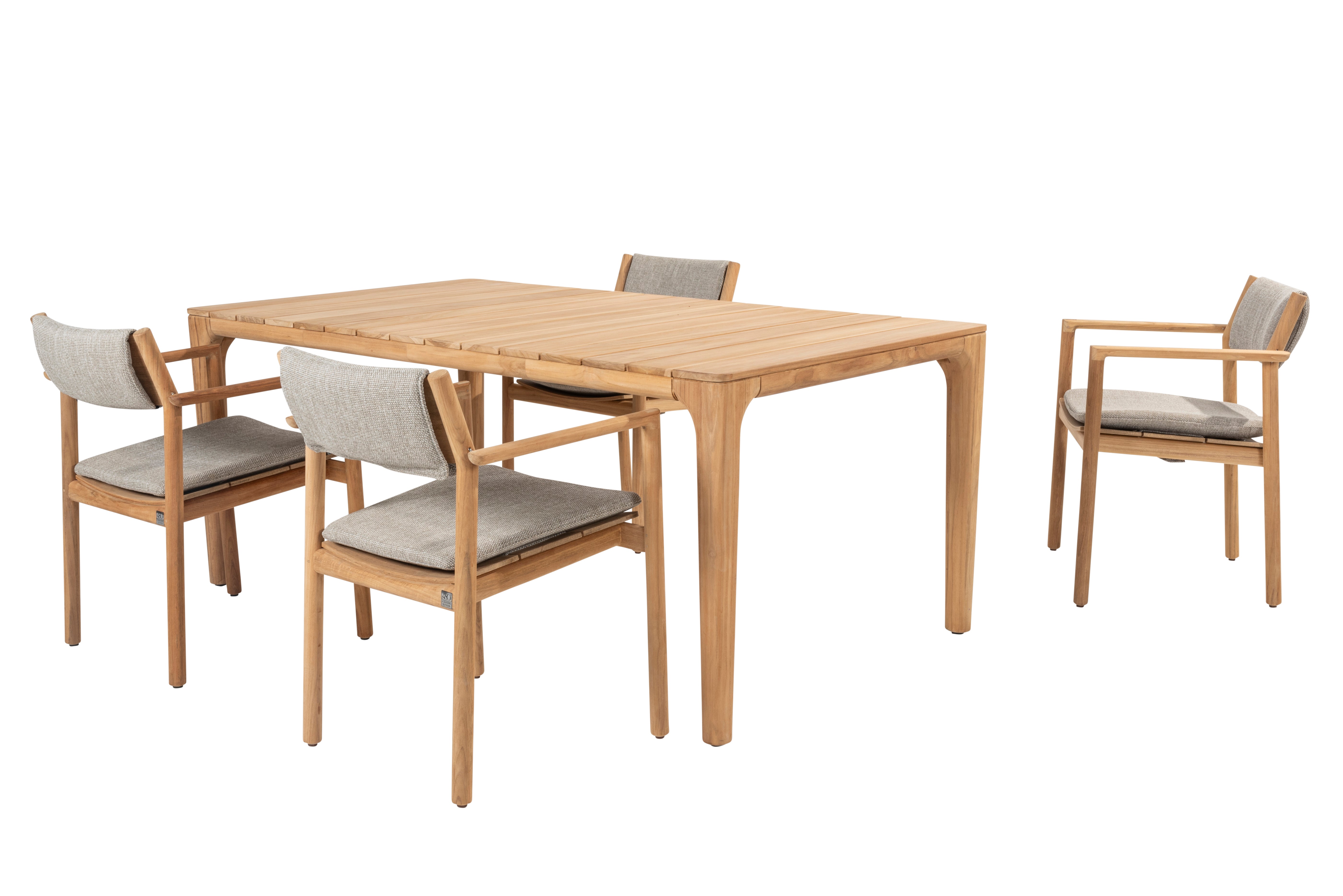 4 Season Outdoor Levi 4 Seat Rectangle Dining With 180 Liam Table
