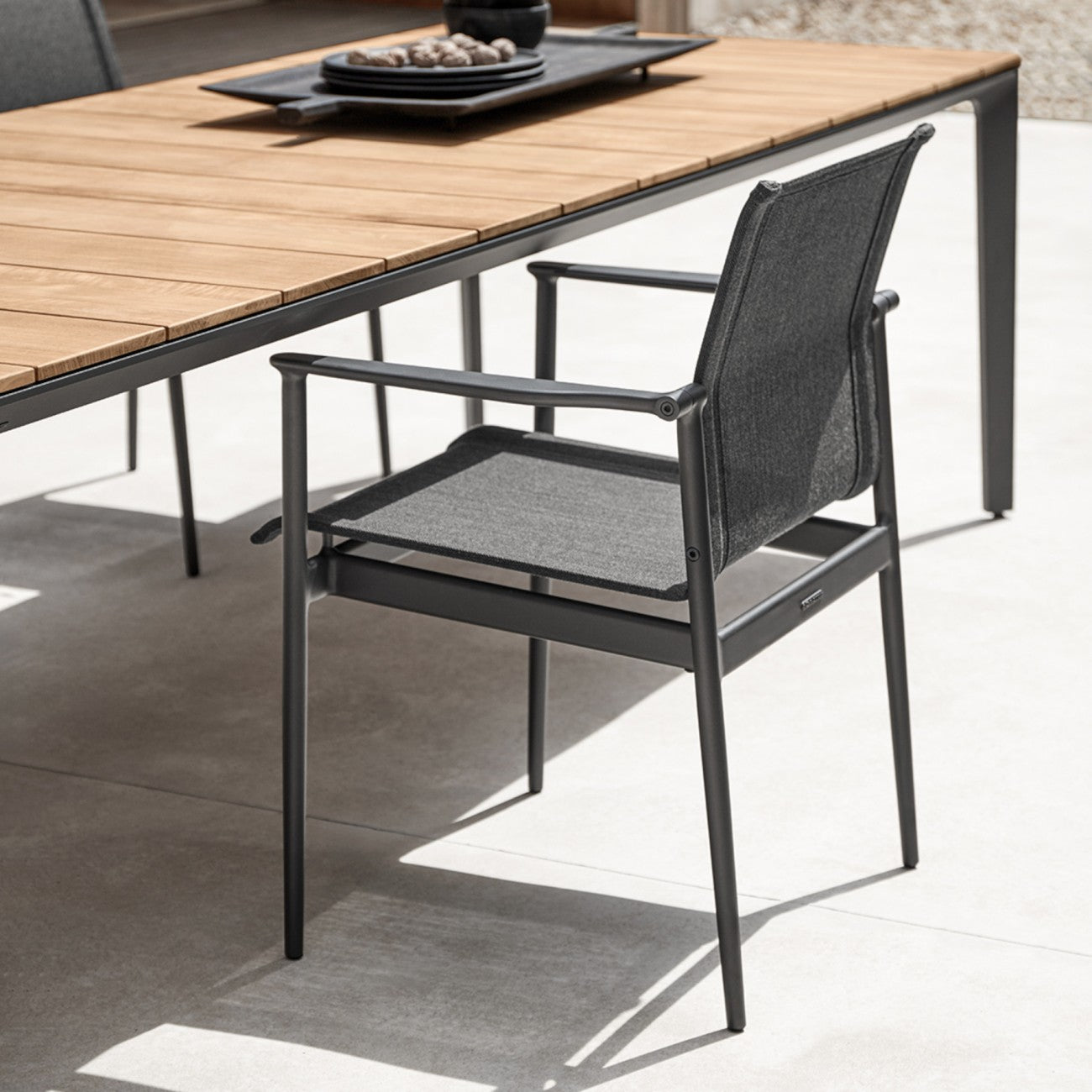 Gloster 180 Stacking Chair with Aluminium Arms
