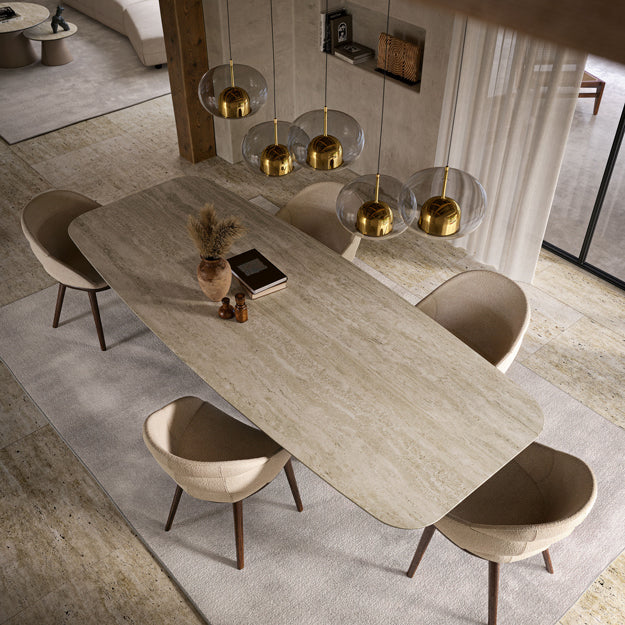 Cattelan Italia Atrium Keramik Polygon & Biscuit Shaped Dining Table