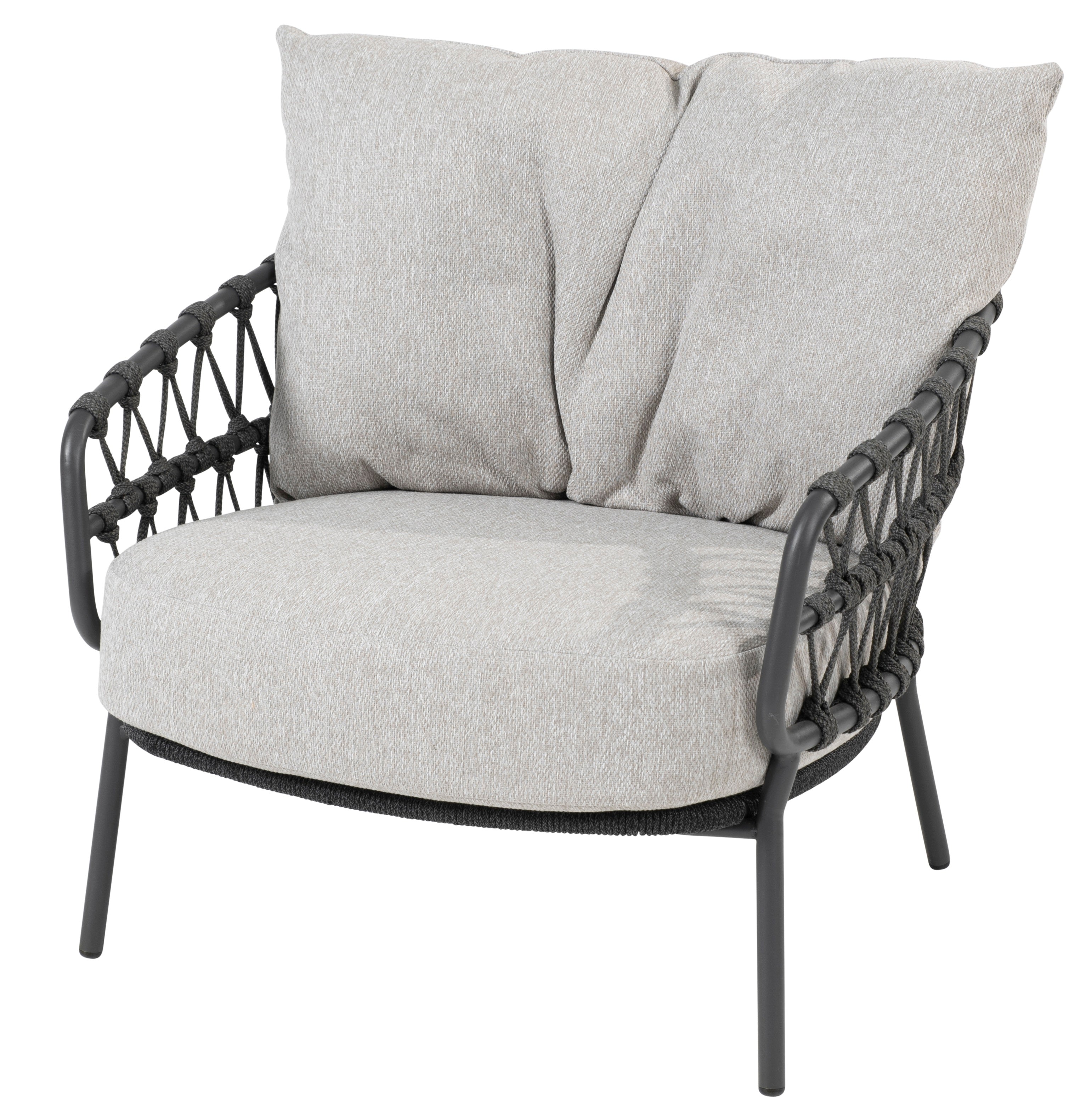 4 Seasons Outdoor Calpi Living Chair Anthracite With 2 Cushions
