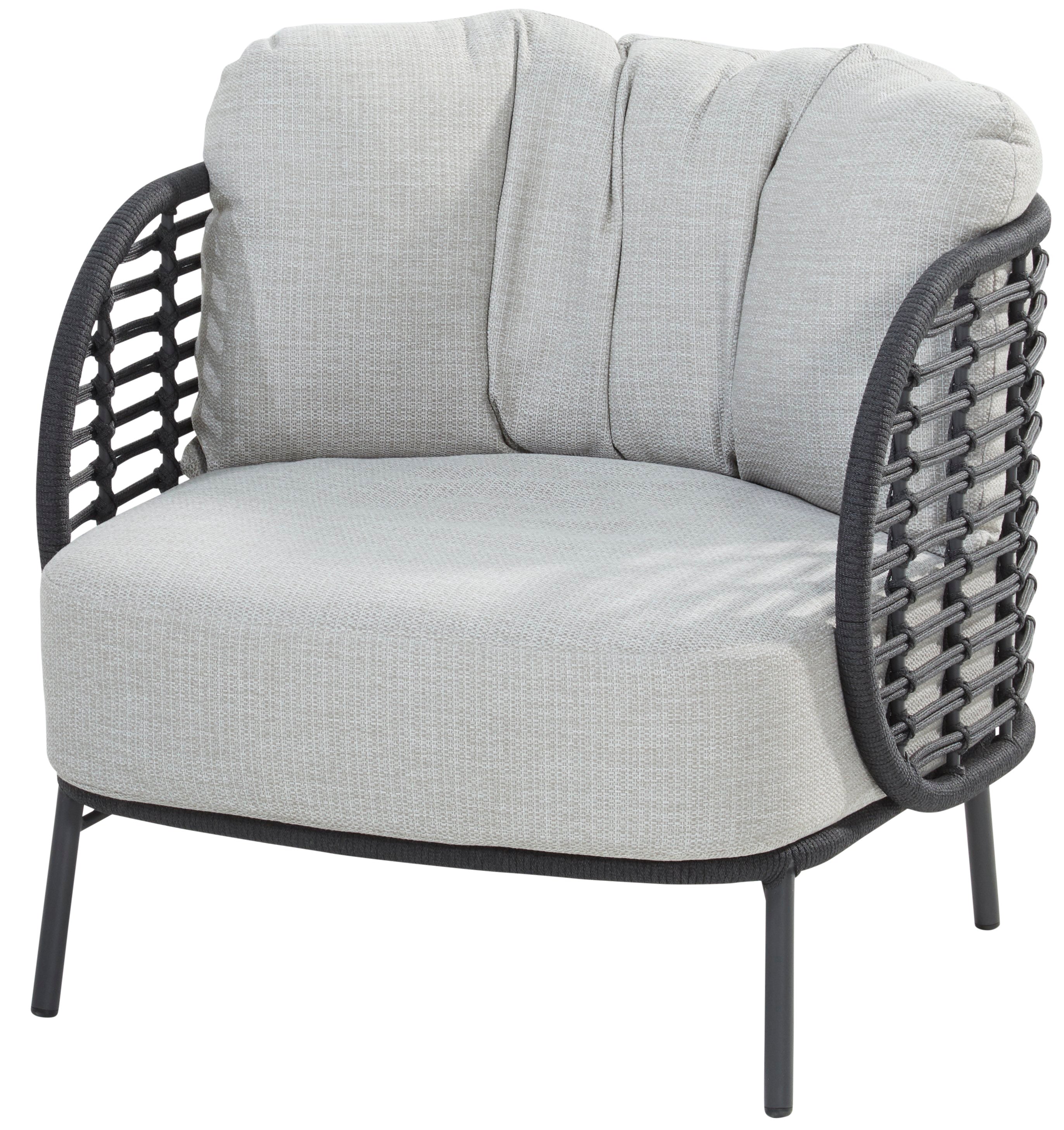 4 Seasons Outdoor Fabrice Living Chair Anthracite With 2 Cushions
