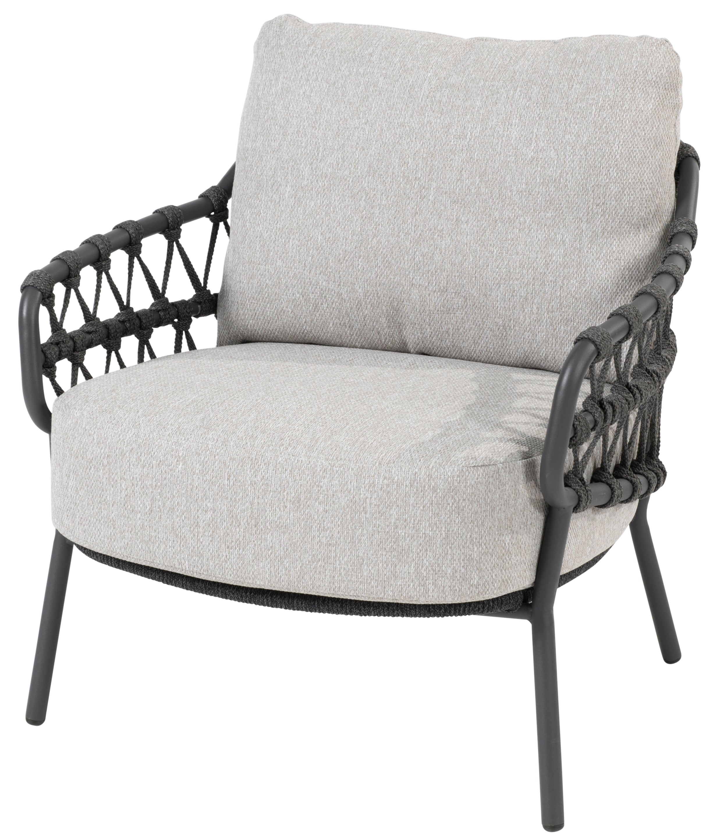 4 Seasons Outdoor Calpi Low Dining Chair Anthracite With 2 Cushions (Packed In 2's)