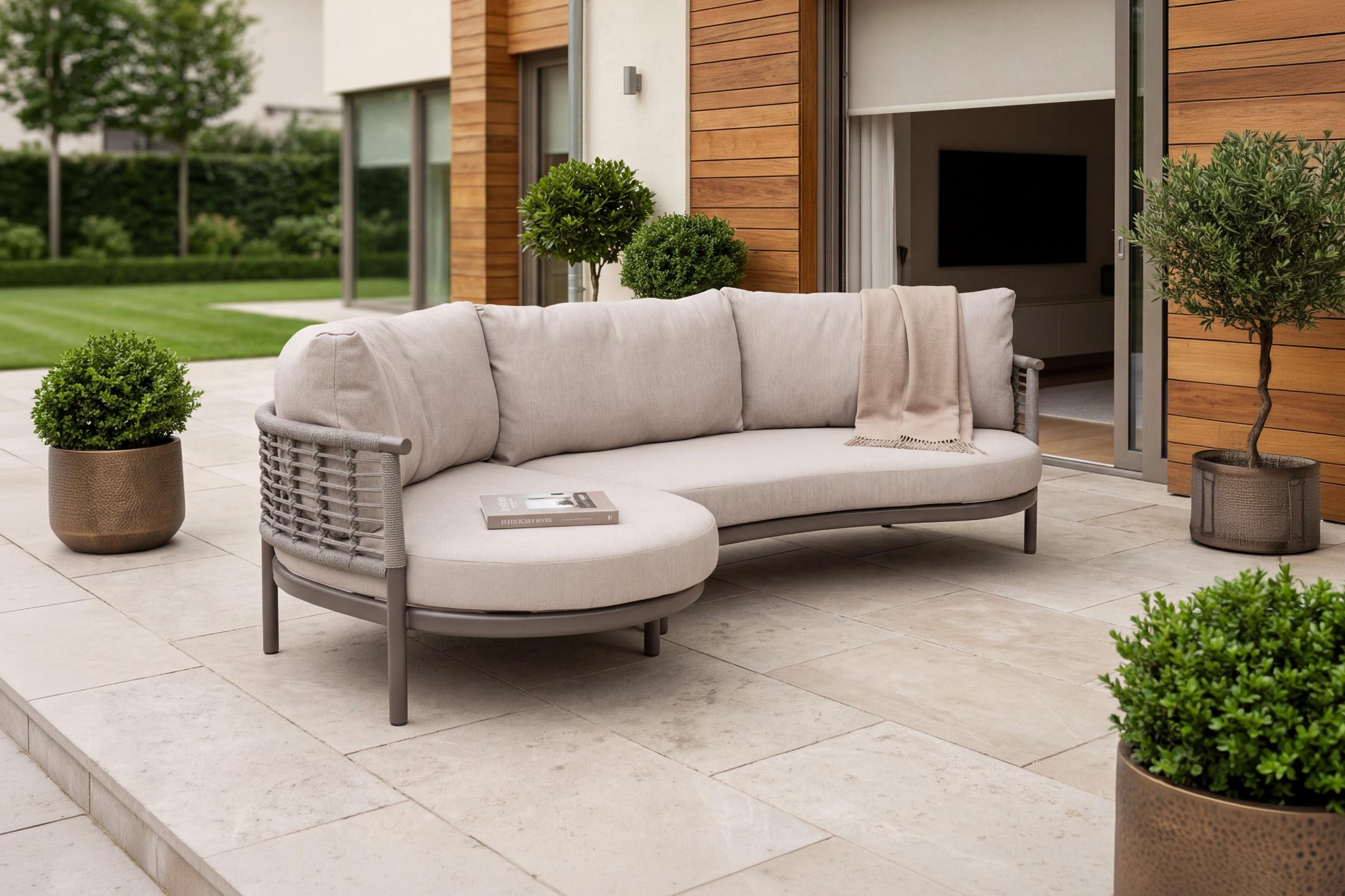 4 Seasons Outdoor Puglia 3 Seat Organic Lounge Set - Terre