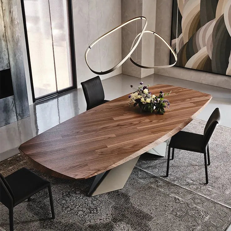 Cattelan Italia Tyron Wood Barrel-Shaped Dining Table