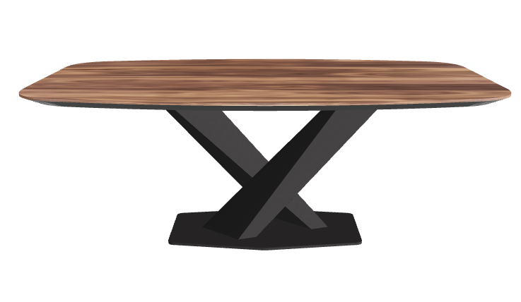 Cattelan Italia Stratos Wood Barrel-Shaped Dining Table
