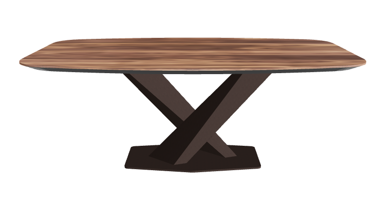 Cattelan Italia Stratos Wood Barrel-Shaped Dining Table