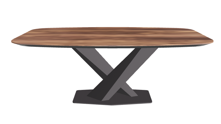 Cattelan Italia Stratos Wood Barrel-Shaped Dining Table