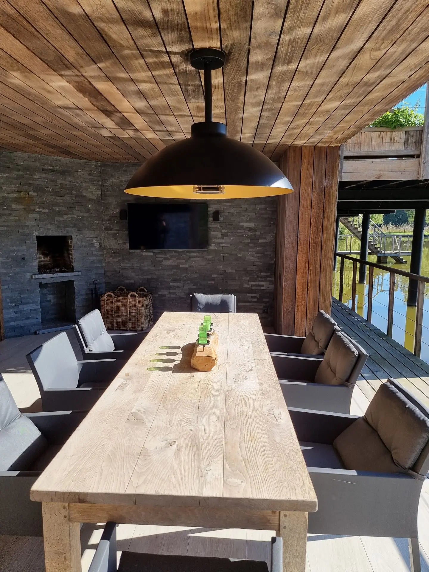 Heatsail Dome Pendant | Ceiling Hanging Outdoor Heater | Max height 3.67m