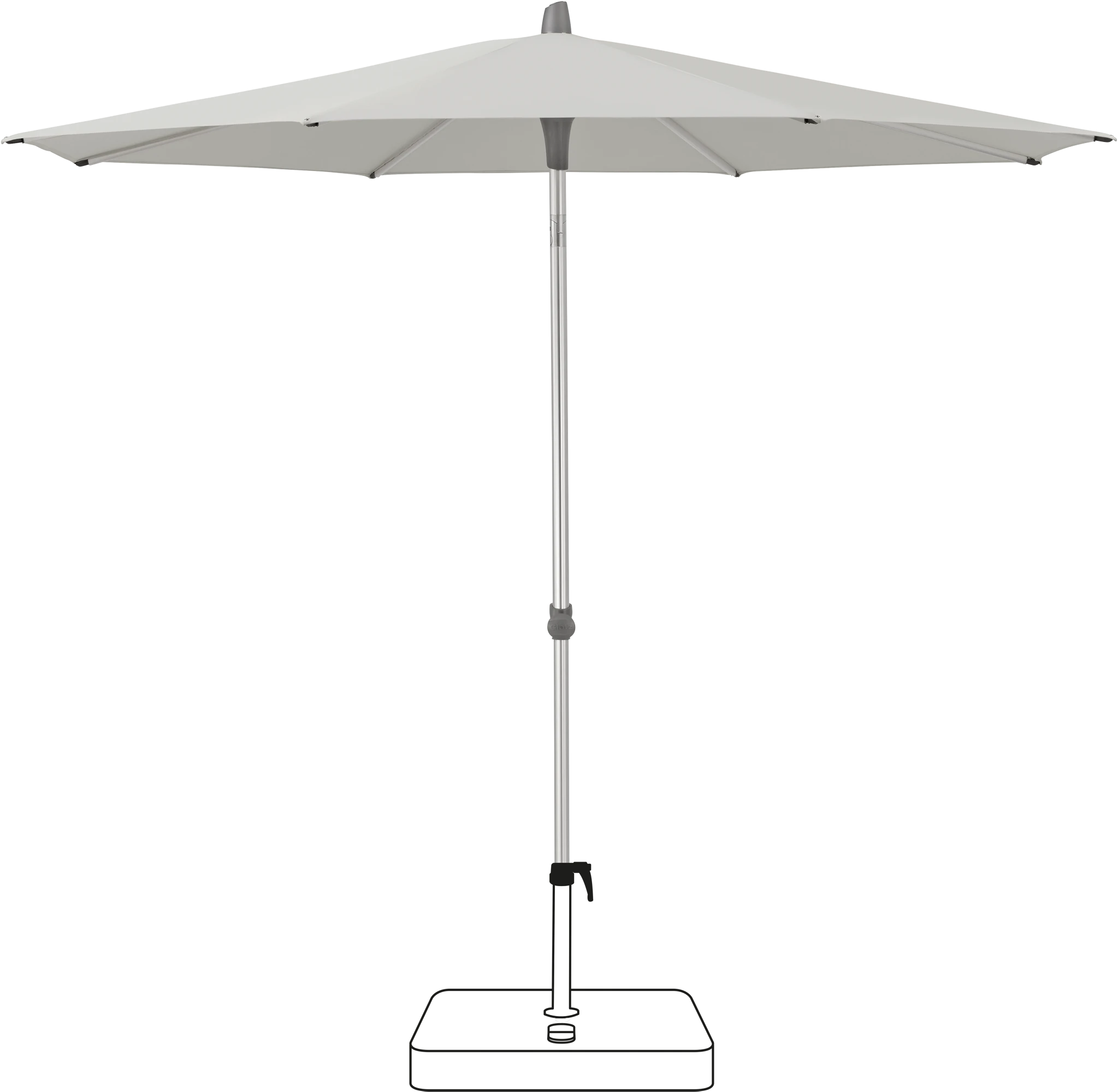 Glatz Smart Parasol Ø 200 cm Anodised