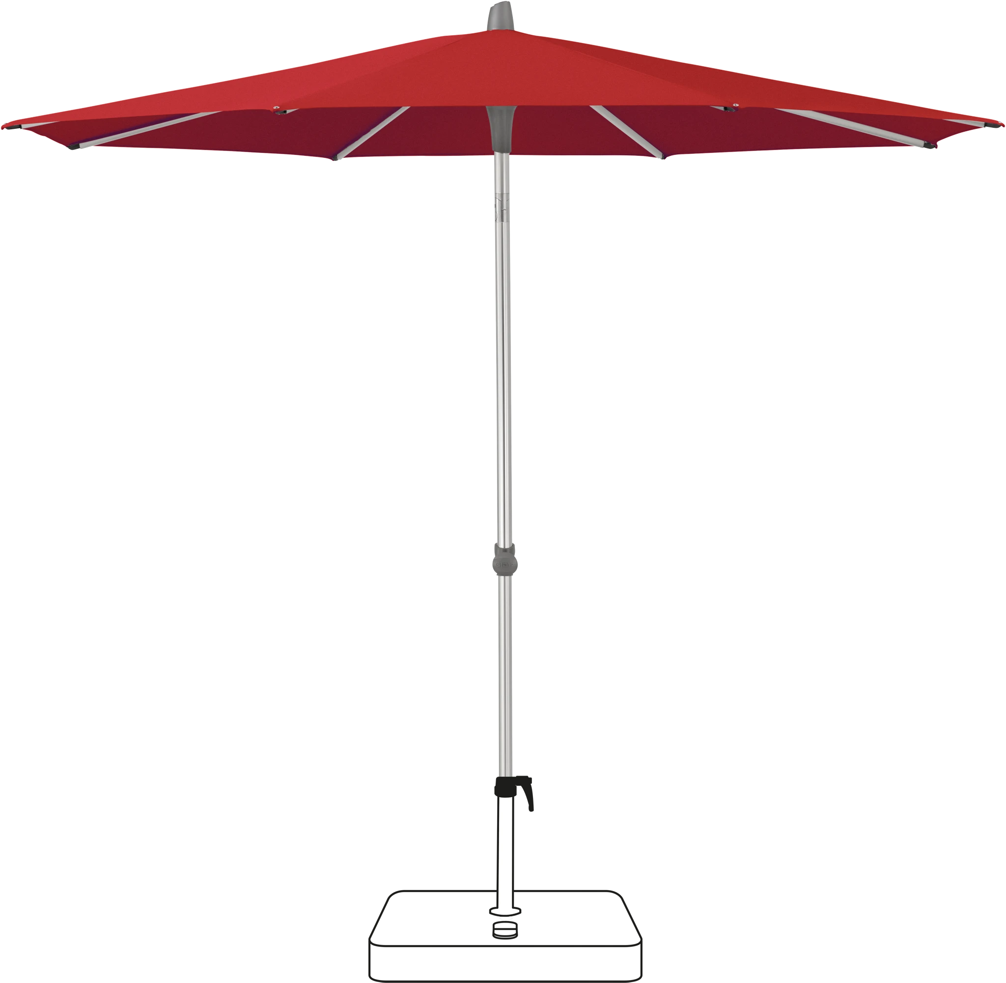 Glatz Smart Parasol Ø 300 cm Anodised