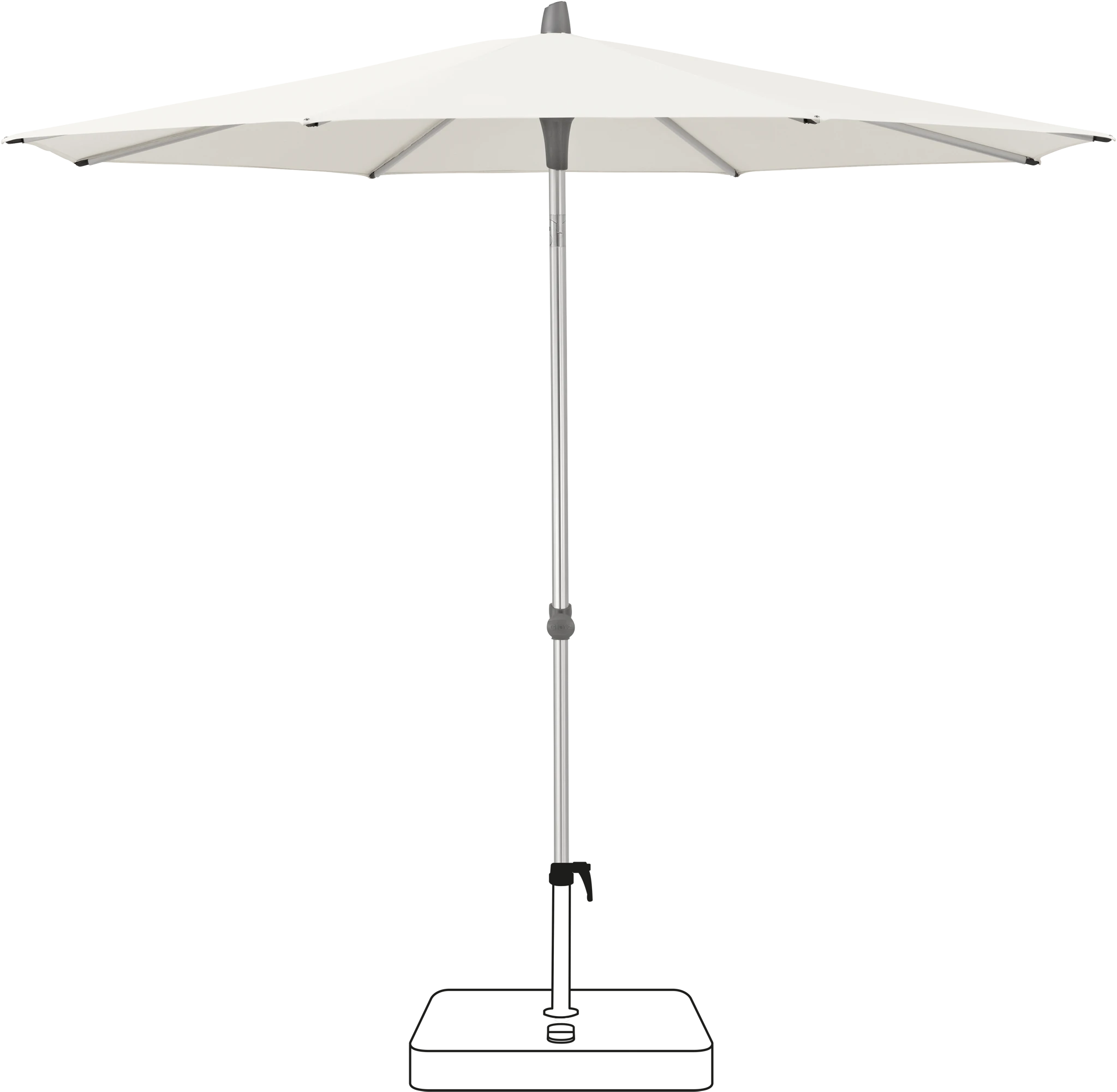 Glatz Smart Parasol Ø 250 cm Anodised