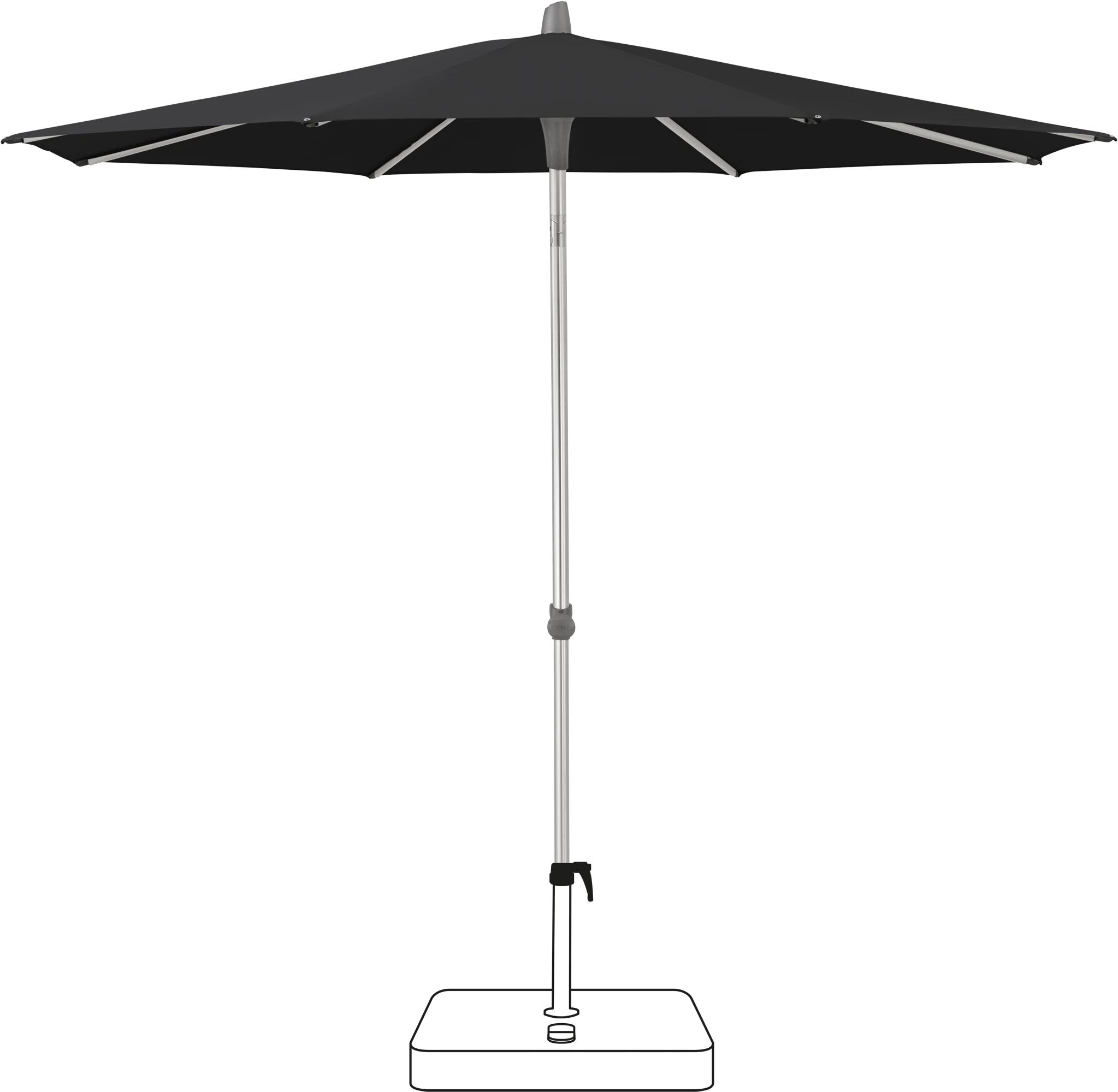 Glatz Smart Parasol Ø 300 cm Anodised