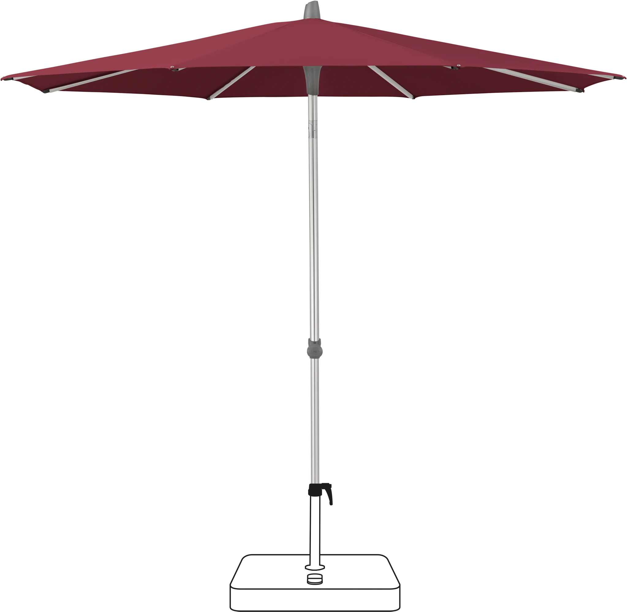 Glatz Smart Parasol Ø 250 cm Anodised