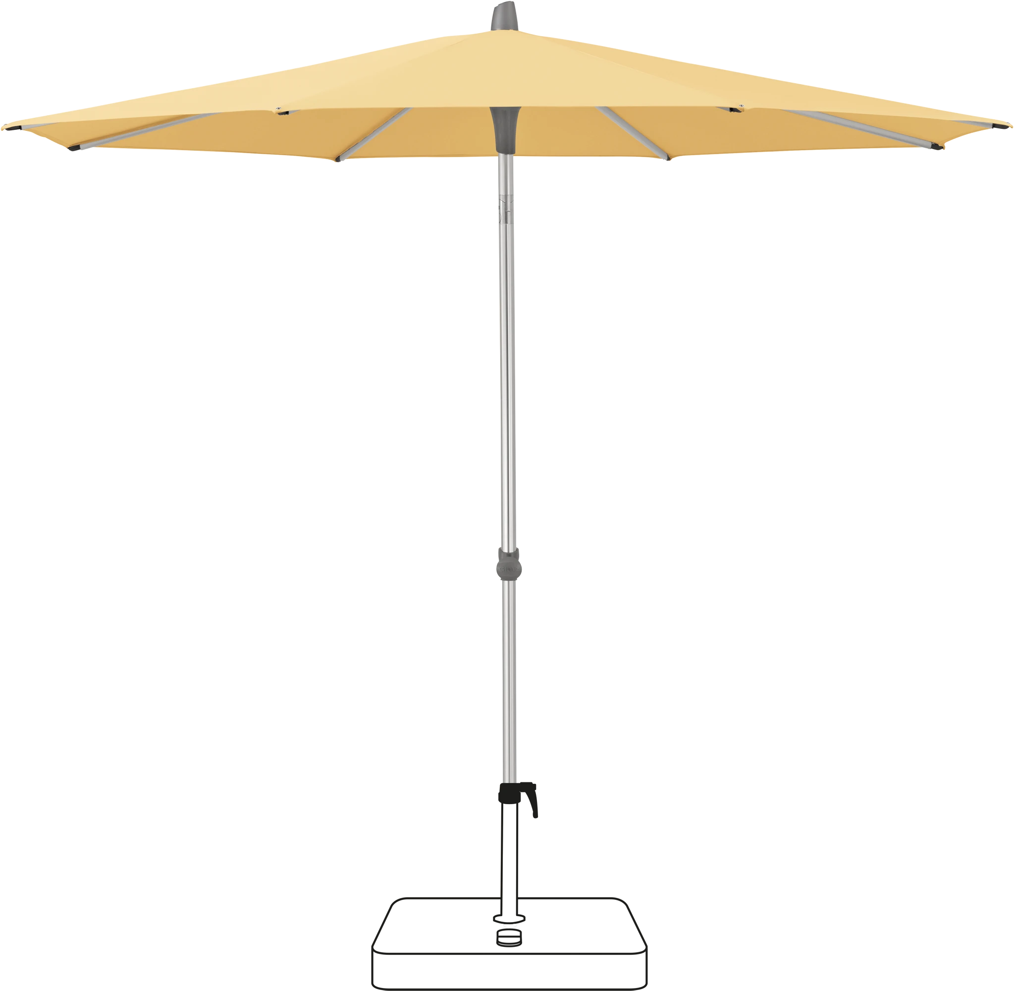 Glatz Smart Parasol Ø 250 cm Anodised