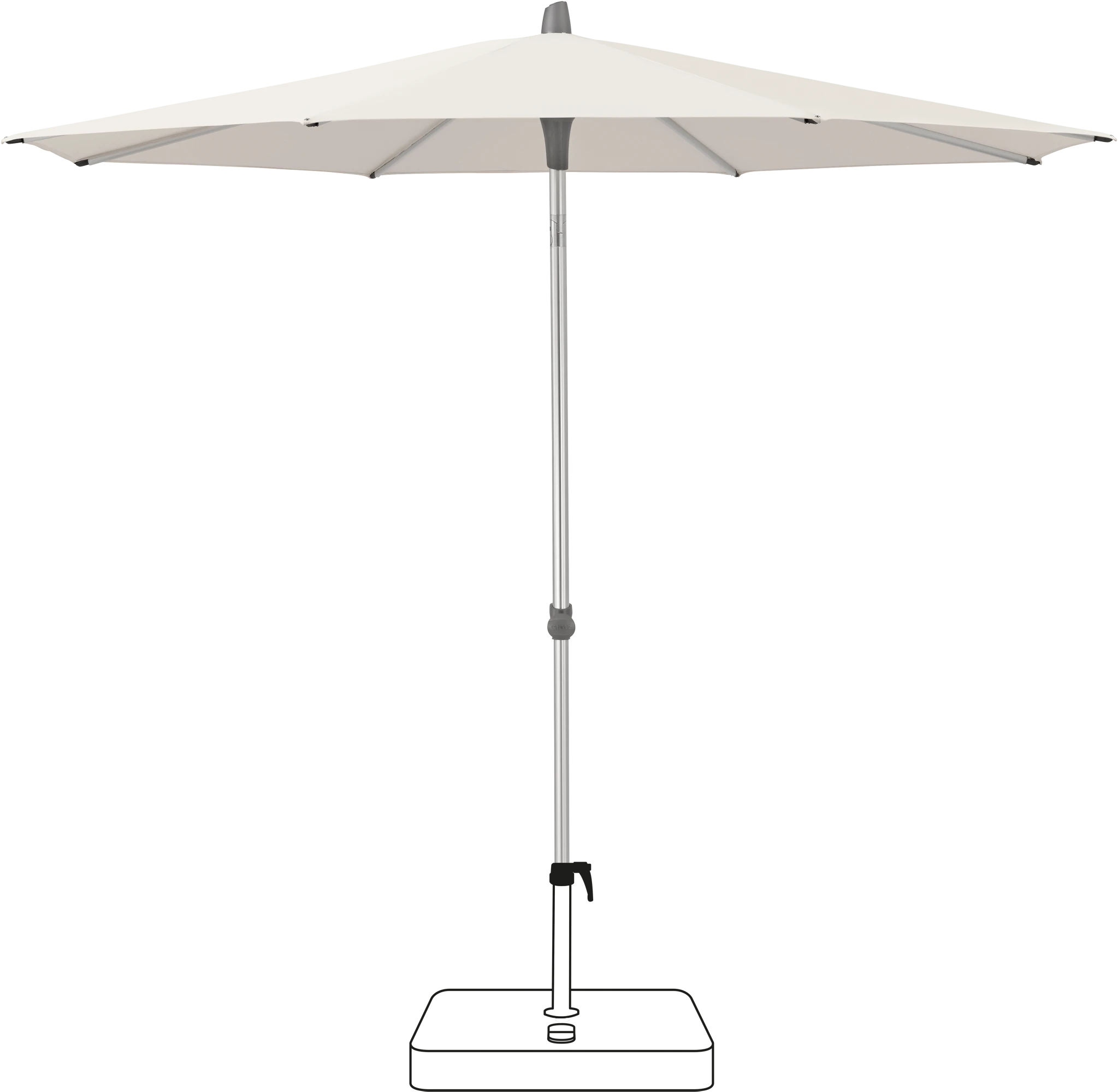 Glatz Smart Parasol Ø 300 cm Anodised
