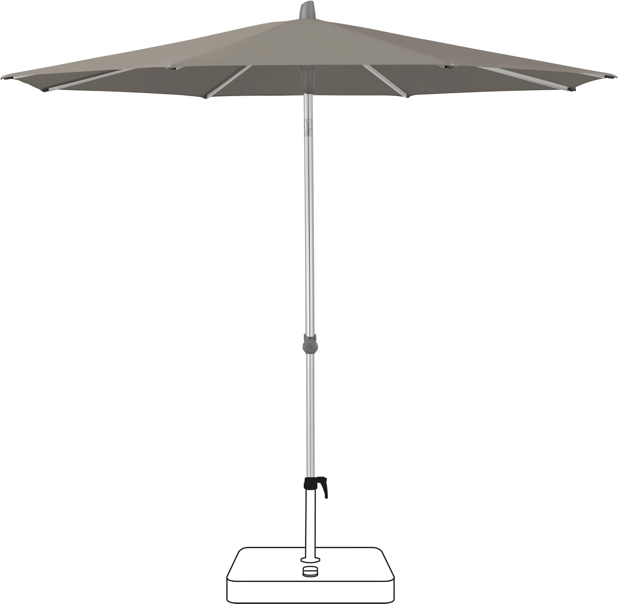 Glatz Smart Parasol Ø 250 cm Anodised