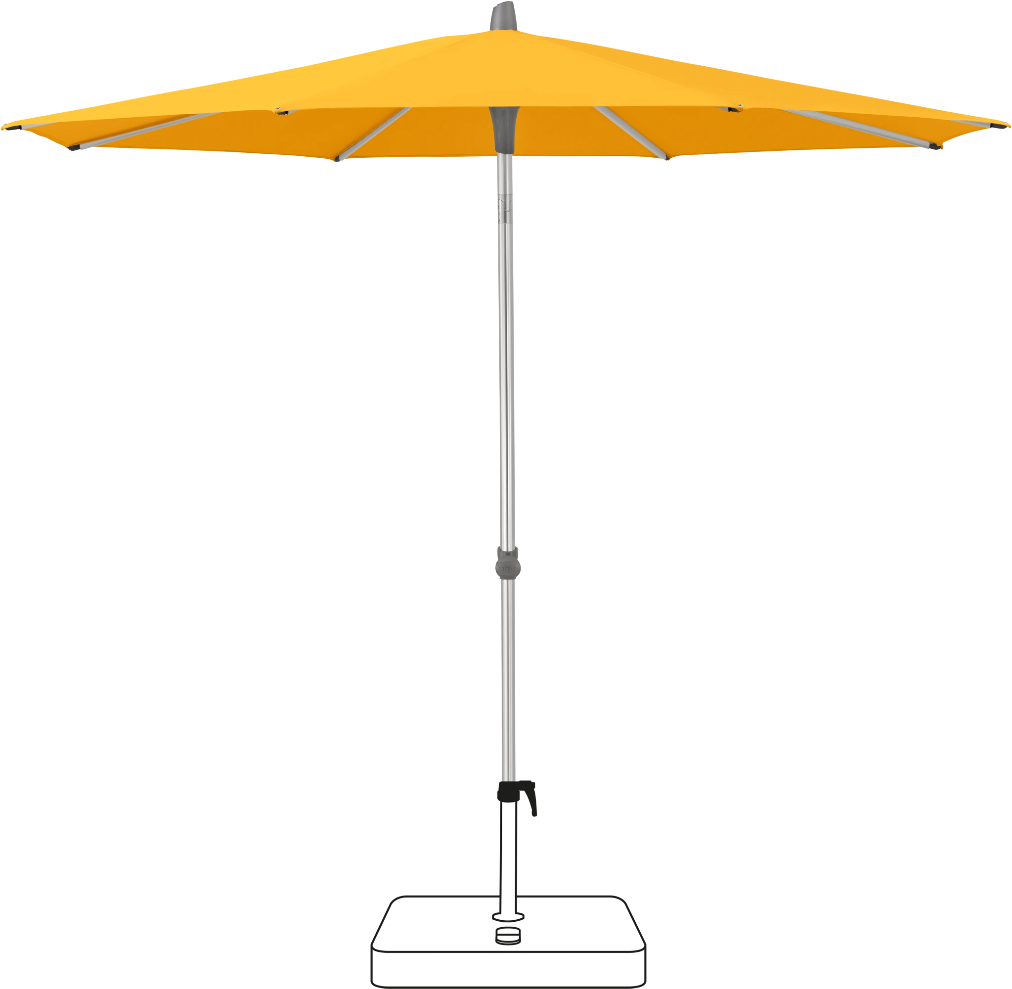 Glatz Smart Parasol Ø 200 cm Anodised