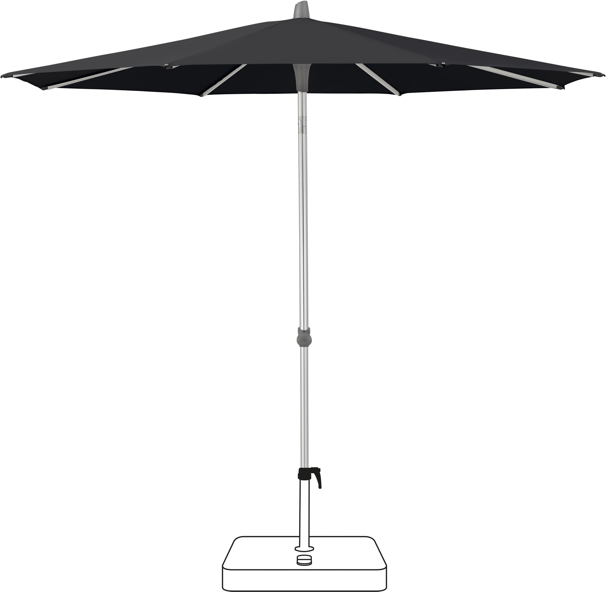 Glatz Smart Parasol Ø 250 cm Anodised