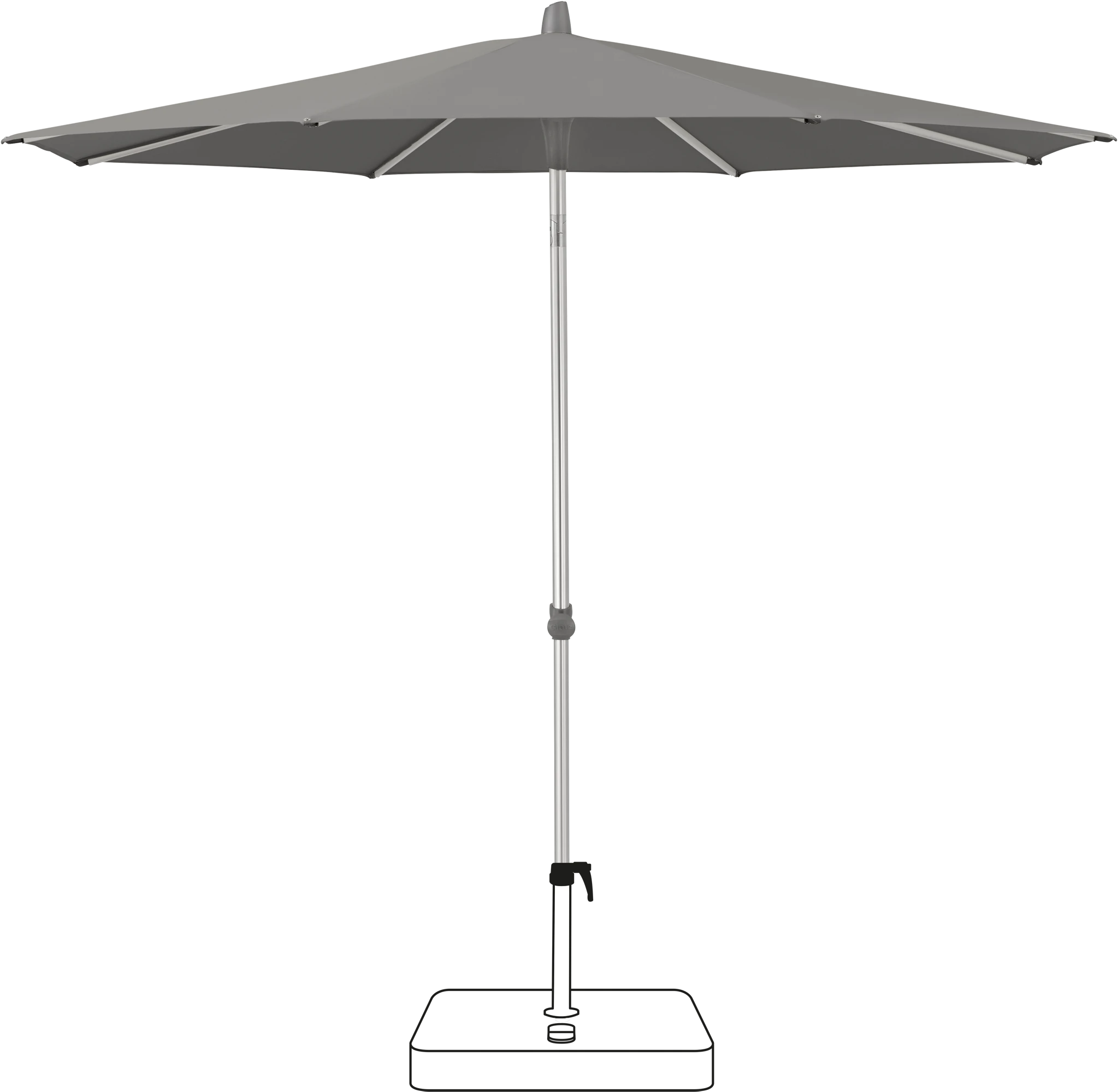 Glatz Smart Parasol Ø 300 cm Anodised