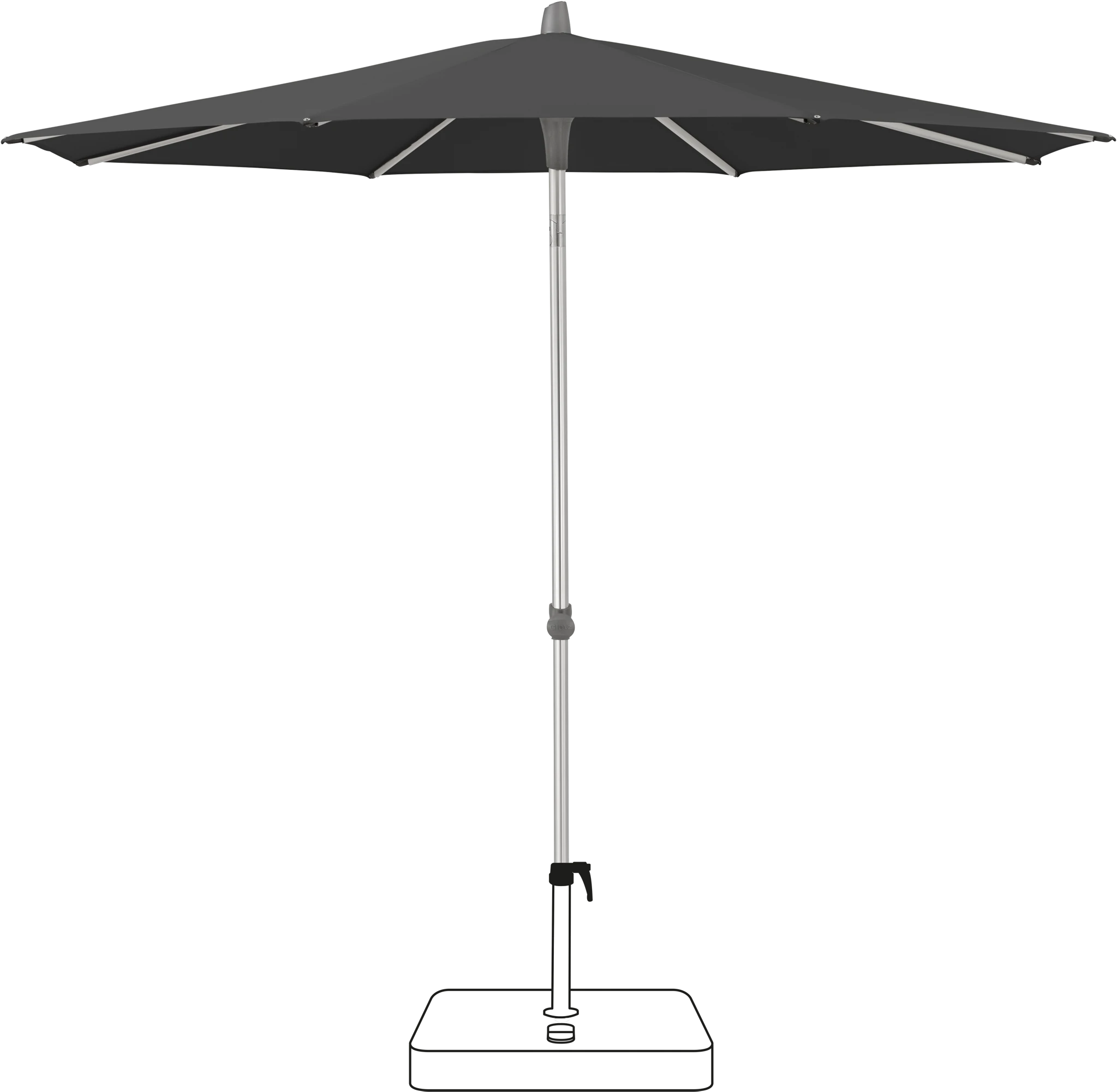 Glatz Smart Parasol Ø 250 cm Anodised