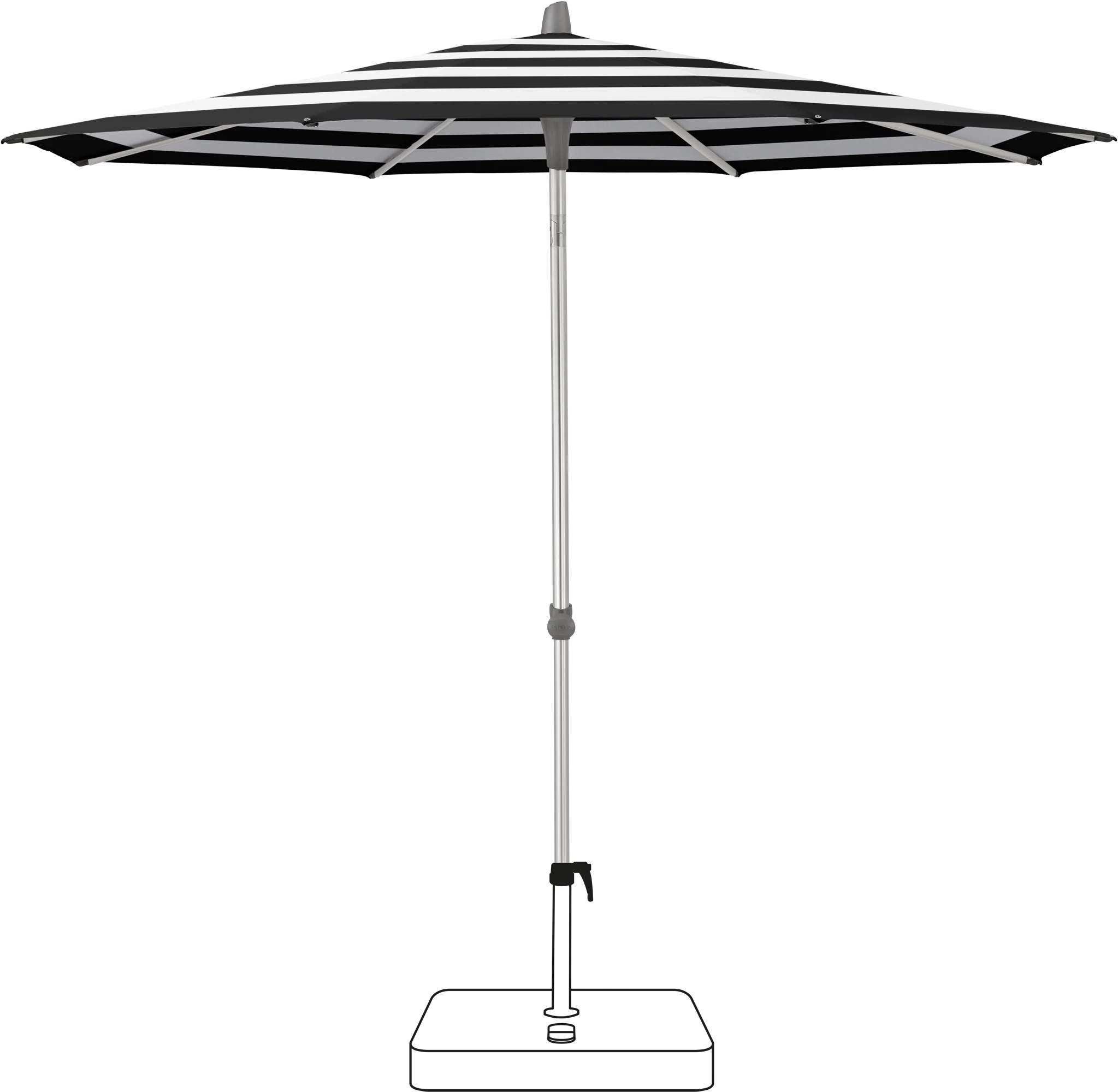 Glatz Smart Parasol Ø 200 cm Anodised