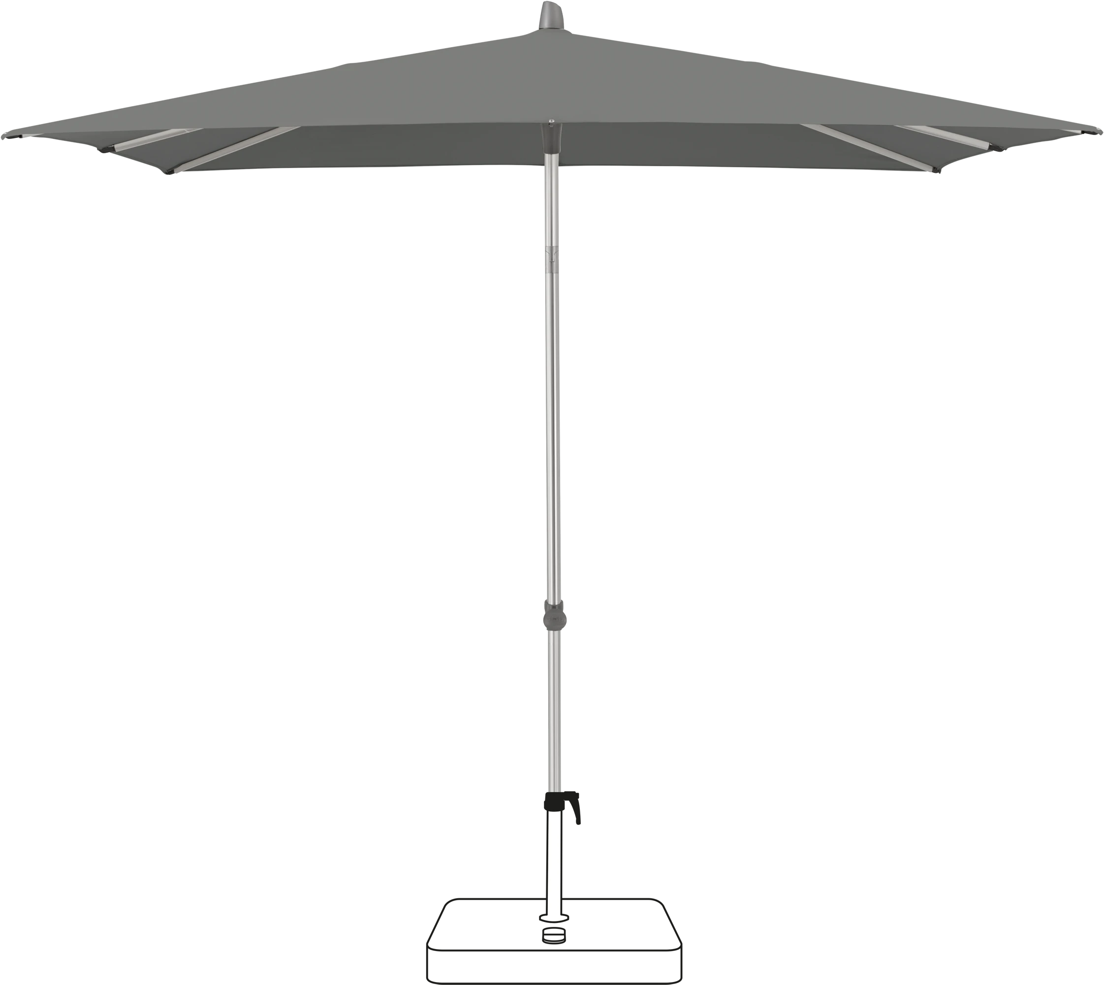 Glatz Smart Parasol 200 x 200 cm Anodised