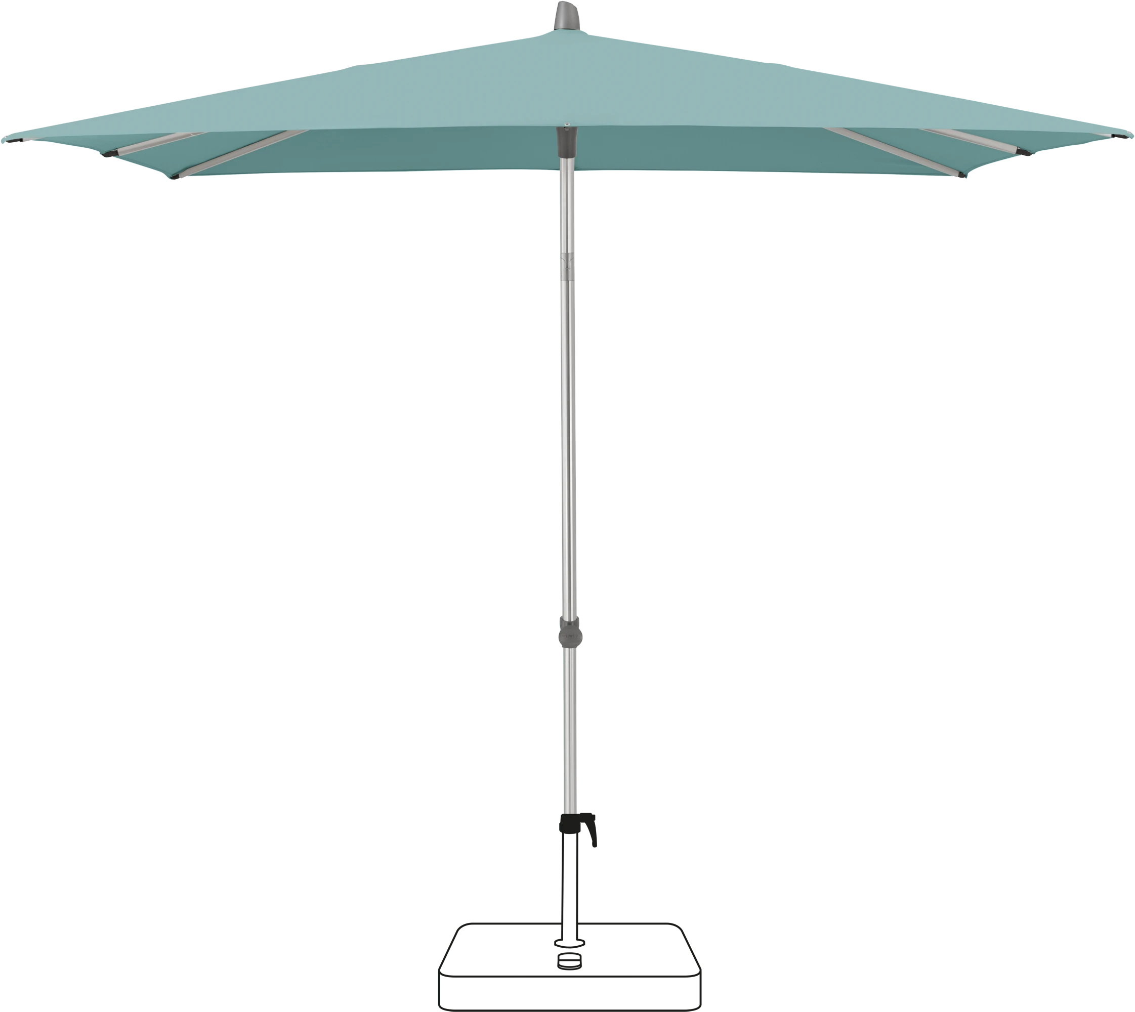 Glatz Smart Parasol 200 x 200 cm Anodised