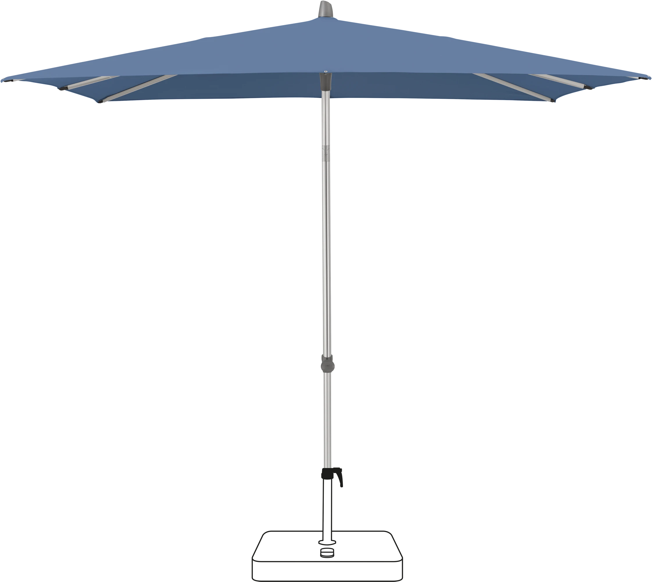 Glatz Smart Parasol 240 x 240 cm Anodised