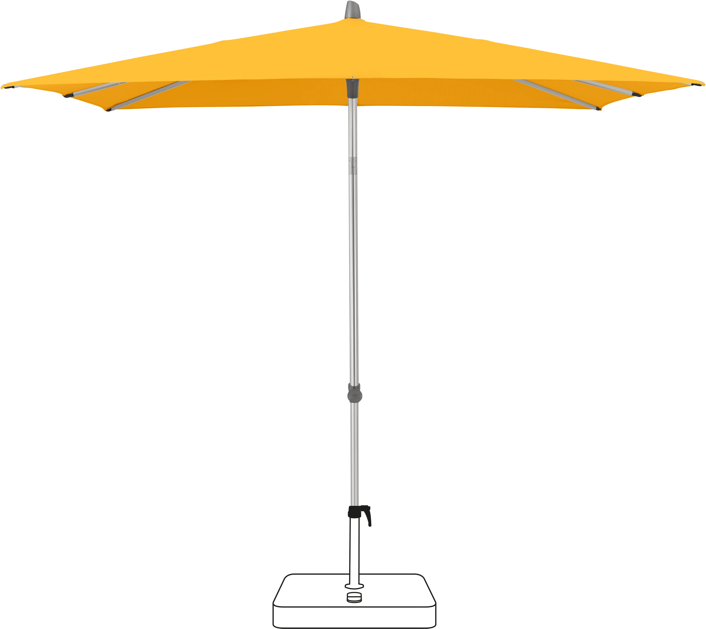 Glatz Smart Parasol 200 x 200 cm Anodised