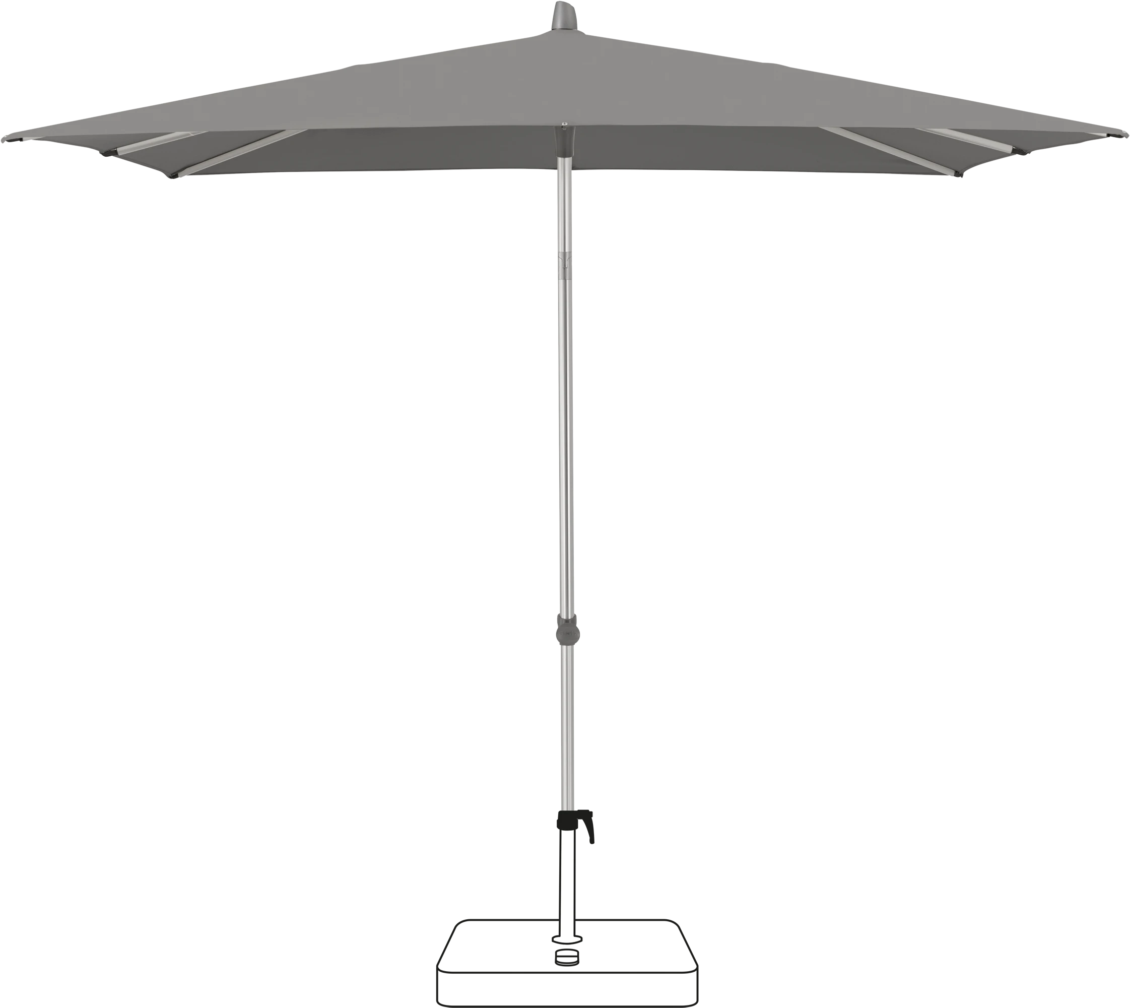 Glatz Smart Parasol 200 x 200 cm Anodised