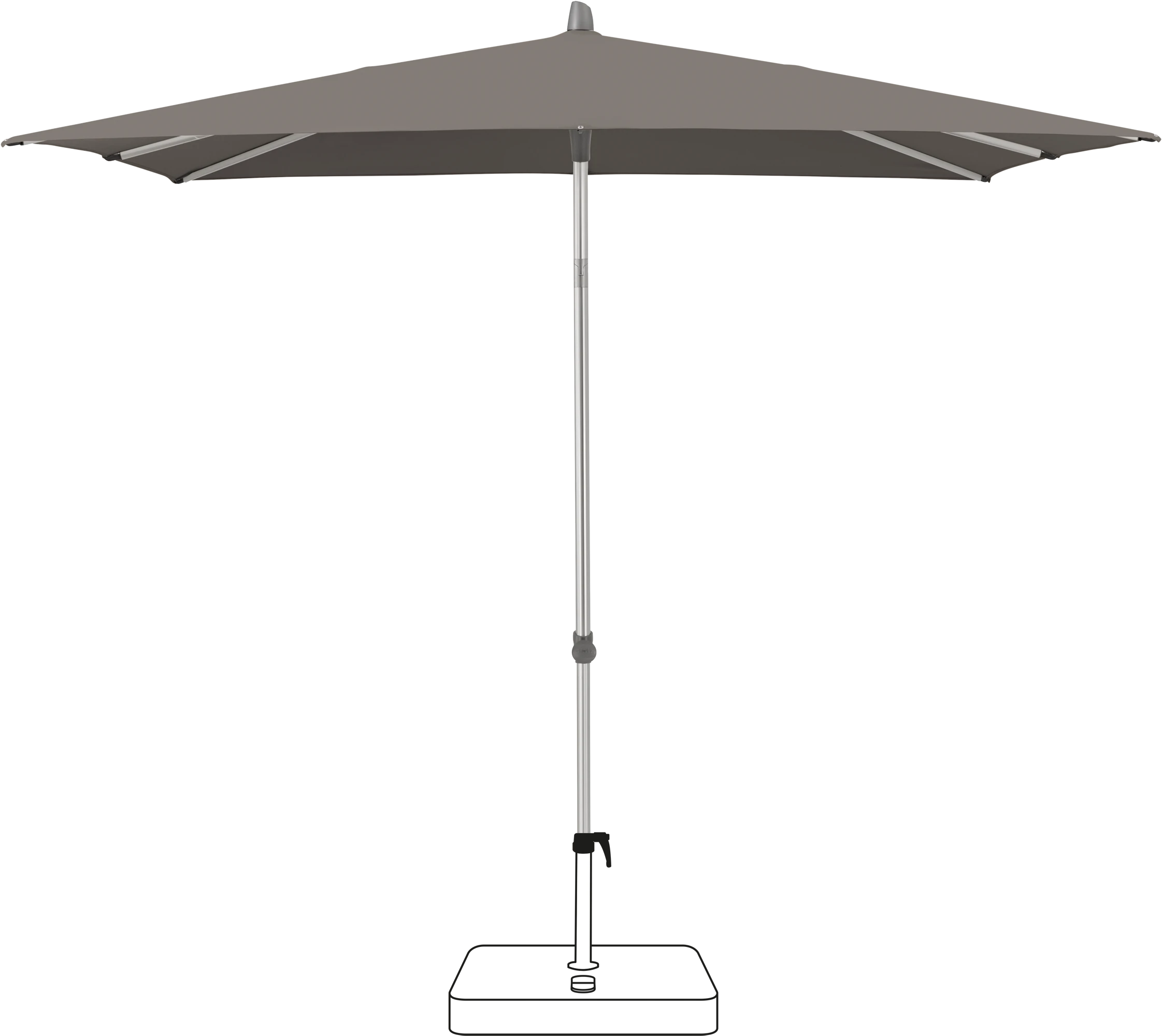 Glatz Smart Parasol 200 x 200 cm Anodised
