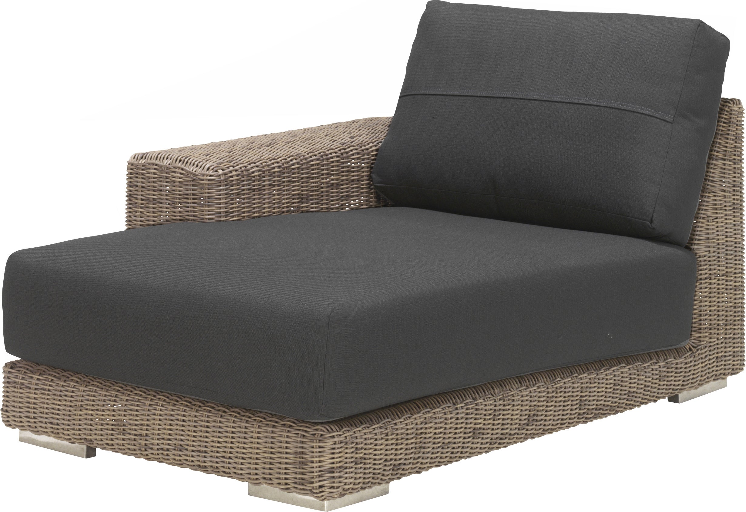 4 Seasons Outdoor Kingston Modular Chaise-Lounge Right With 2 Cushions