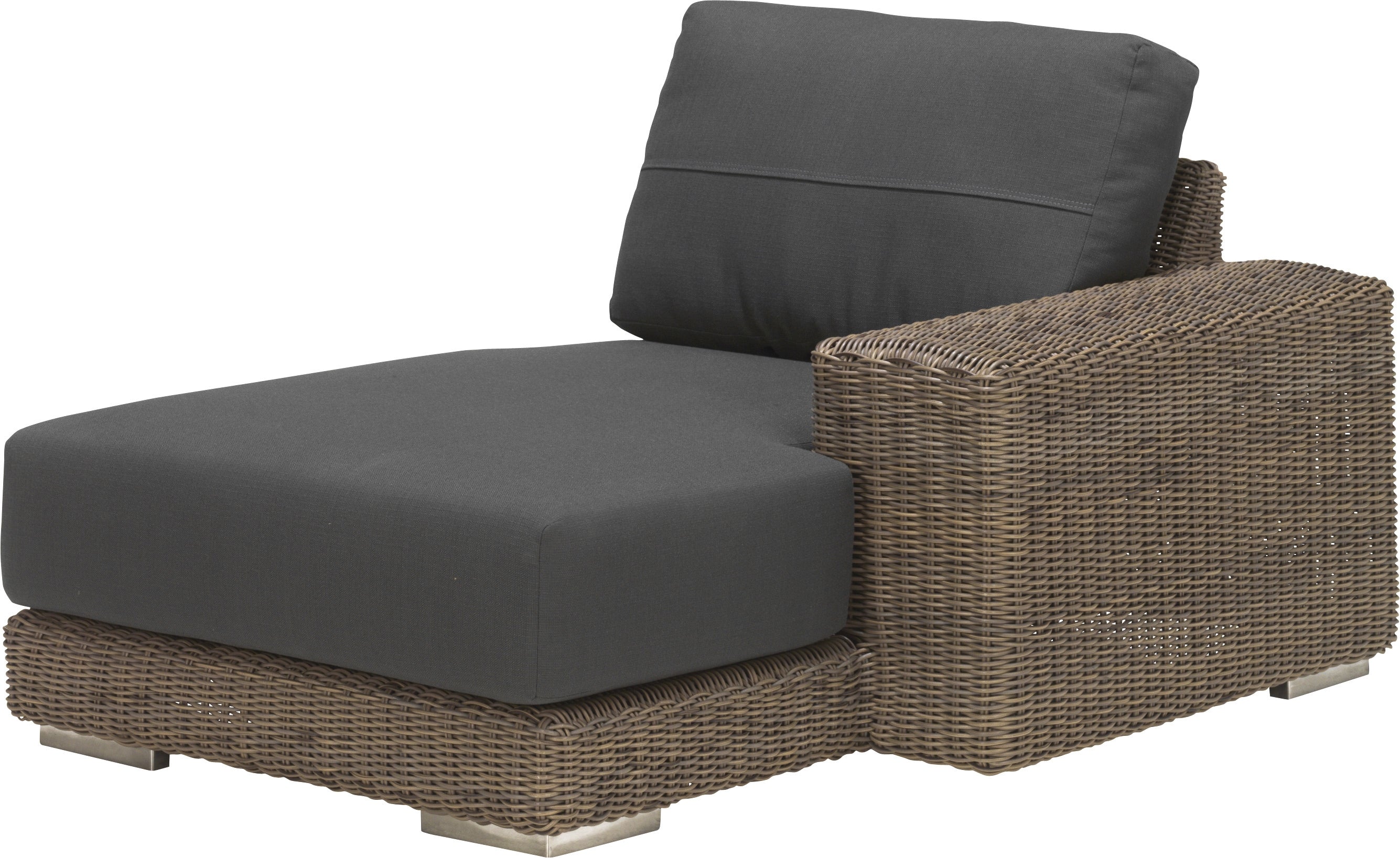 4 Seasons Outdoor Kingston Modular Chaise-Lounge Left With 2 Cushions