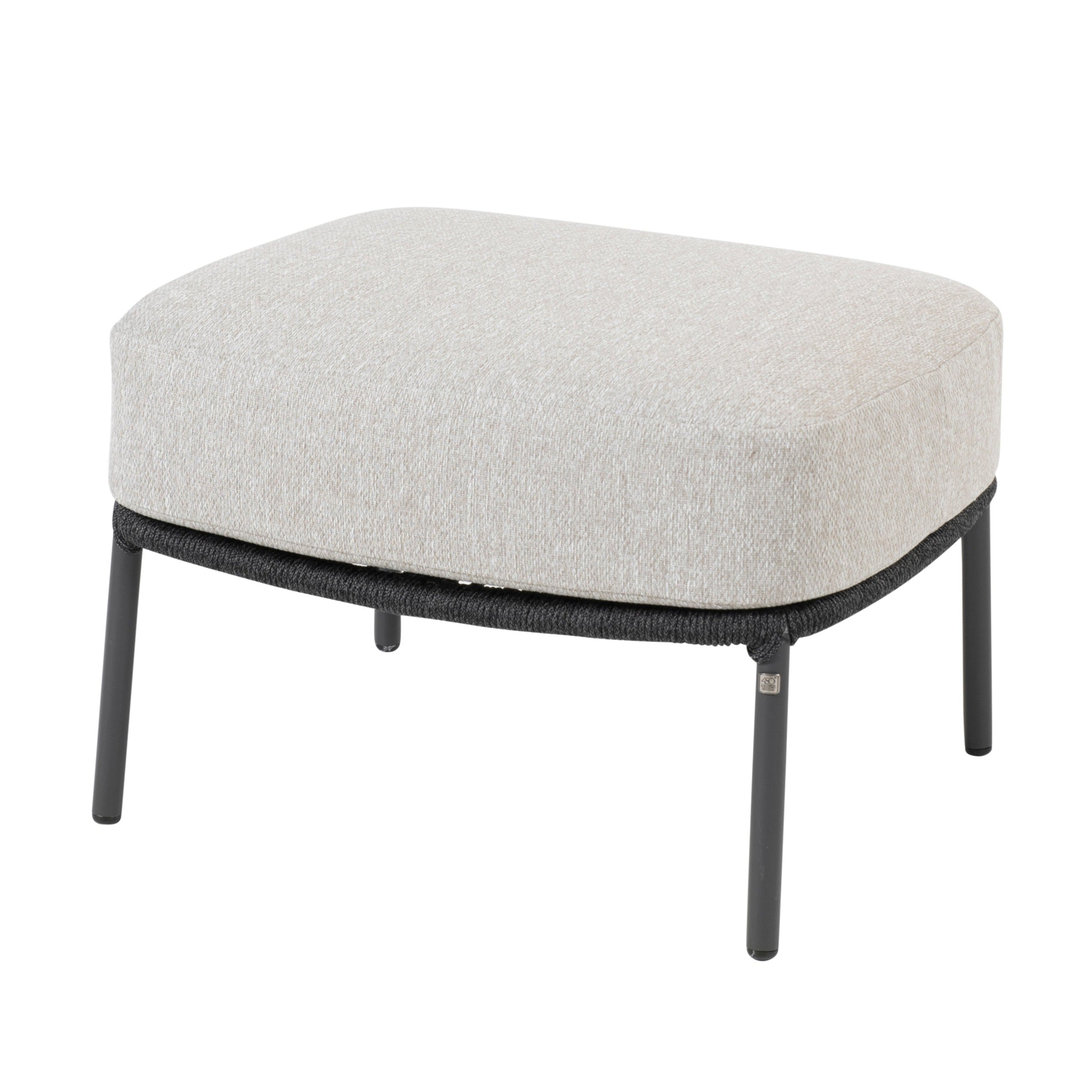 4 Seasons Outdoor Calpi Footstool Anthracite With Cushion