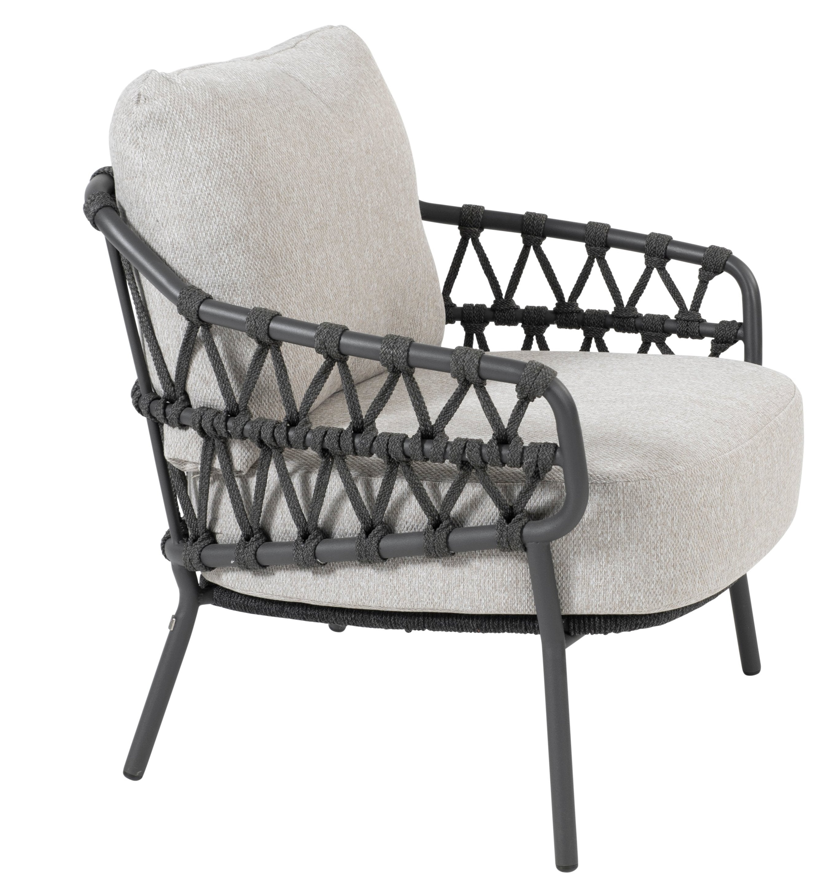 4 Seasons Outdoor Calpi Low Dining Chair Anthracite with 2 cushions