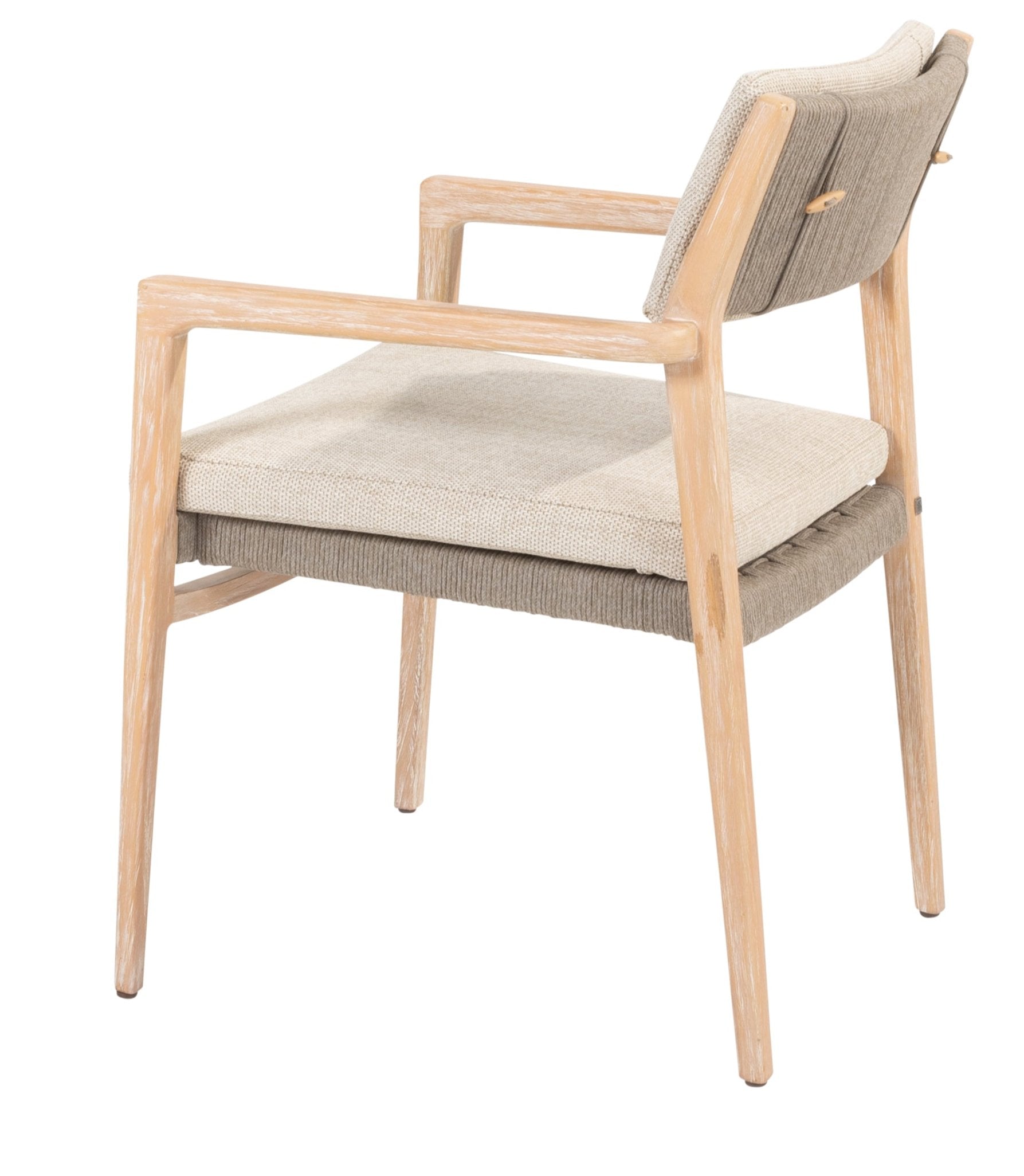 4 Season Outdoor Julia Stackable Dining Chair Teak Brushed With 2 Cushions