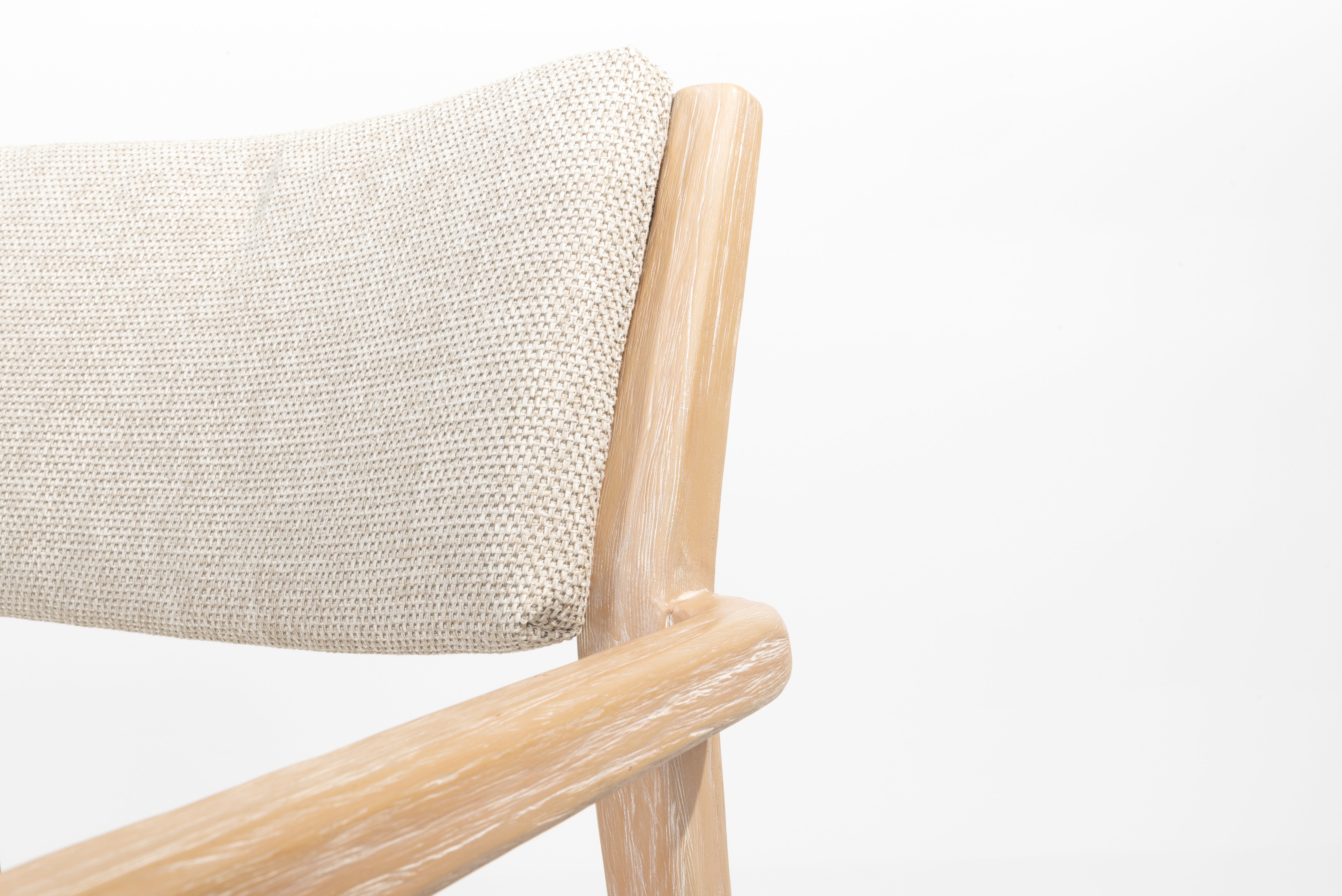 4 Season Outdoor Julia Stackable Dining Chair Teak Brushed With 2 Cushions