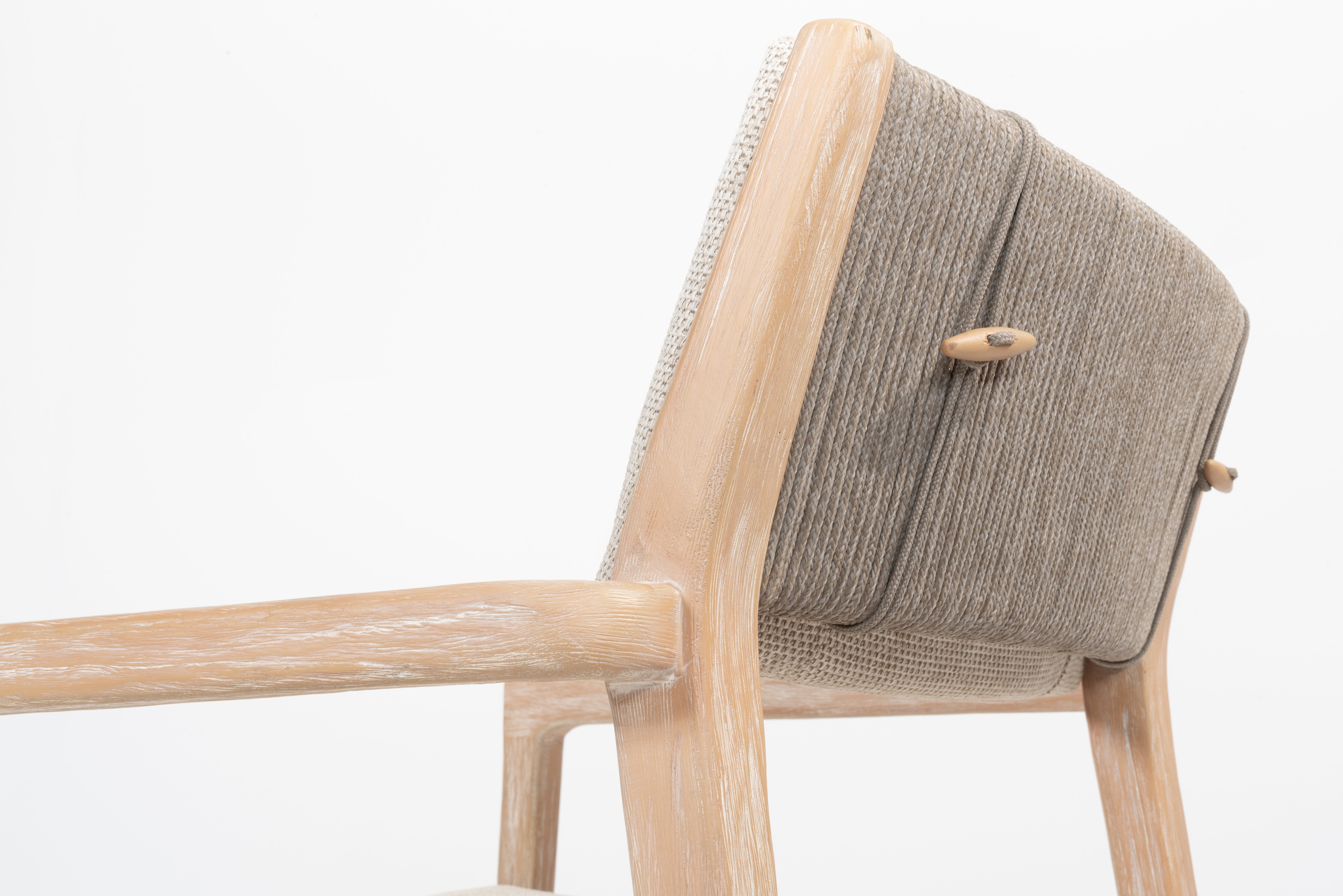 4 Season Outdoor Julia Stackable Dining Chair Teak Brushed With 2 Cushions