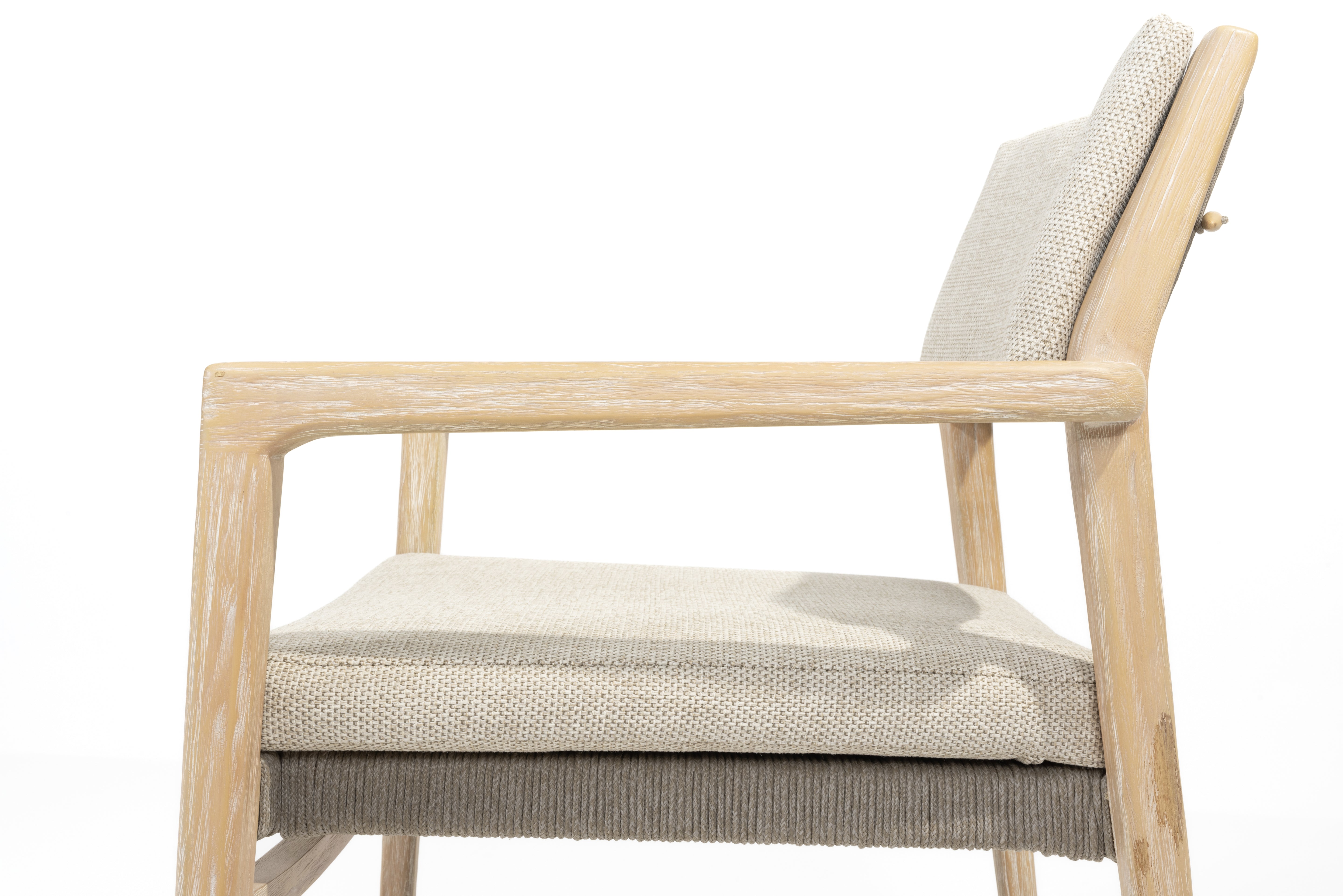 4 Season Outdoor Julia Stackable Dining Chair Teak Brushed With 2 Cushions