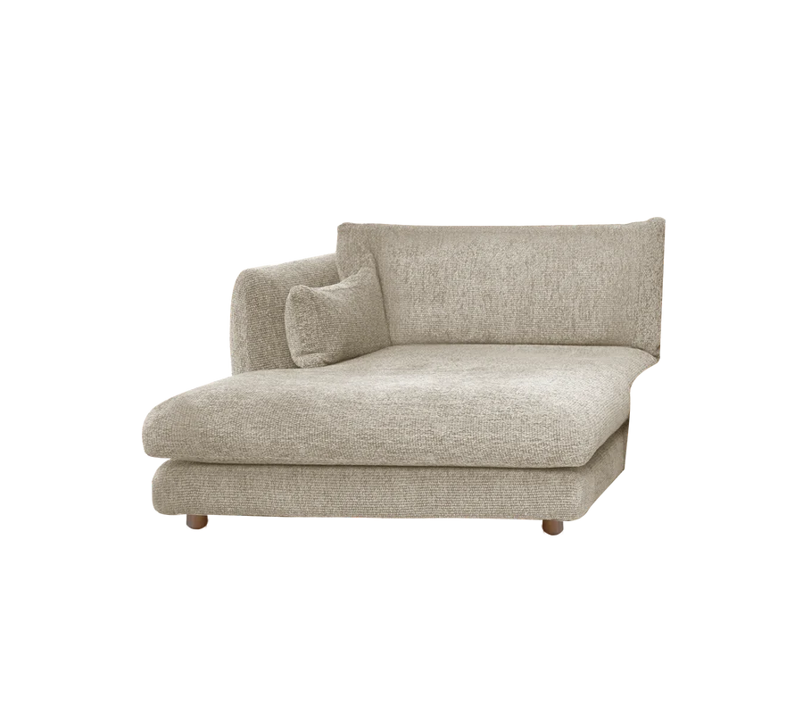 Cane-line Bloom Chaise Longue sofa module Right with Teak Legs