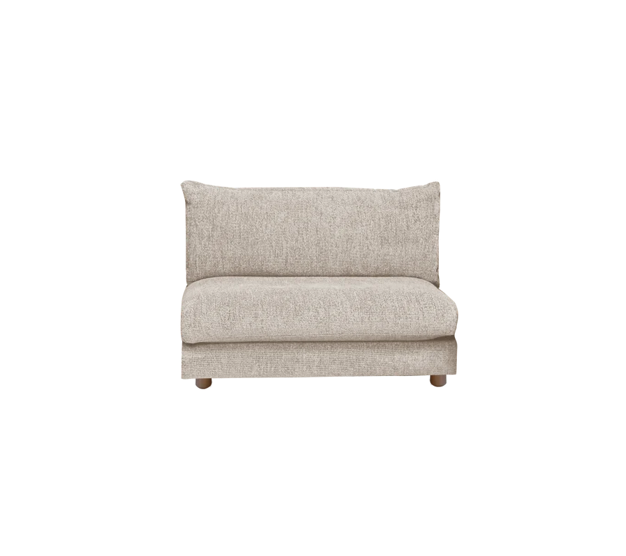 Cane-line Bloom single sofa module with teak legs