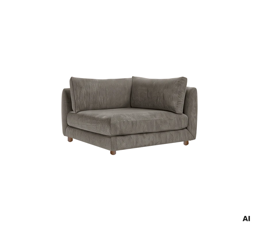 Cane-line Bloom corner sofa module with teak legs